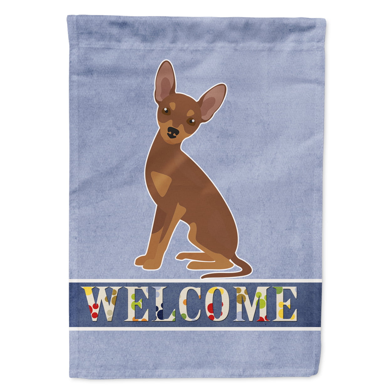 Brown Prague Ratter Welcome Garden Size Flag