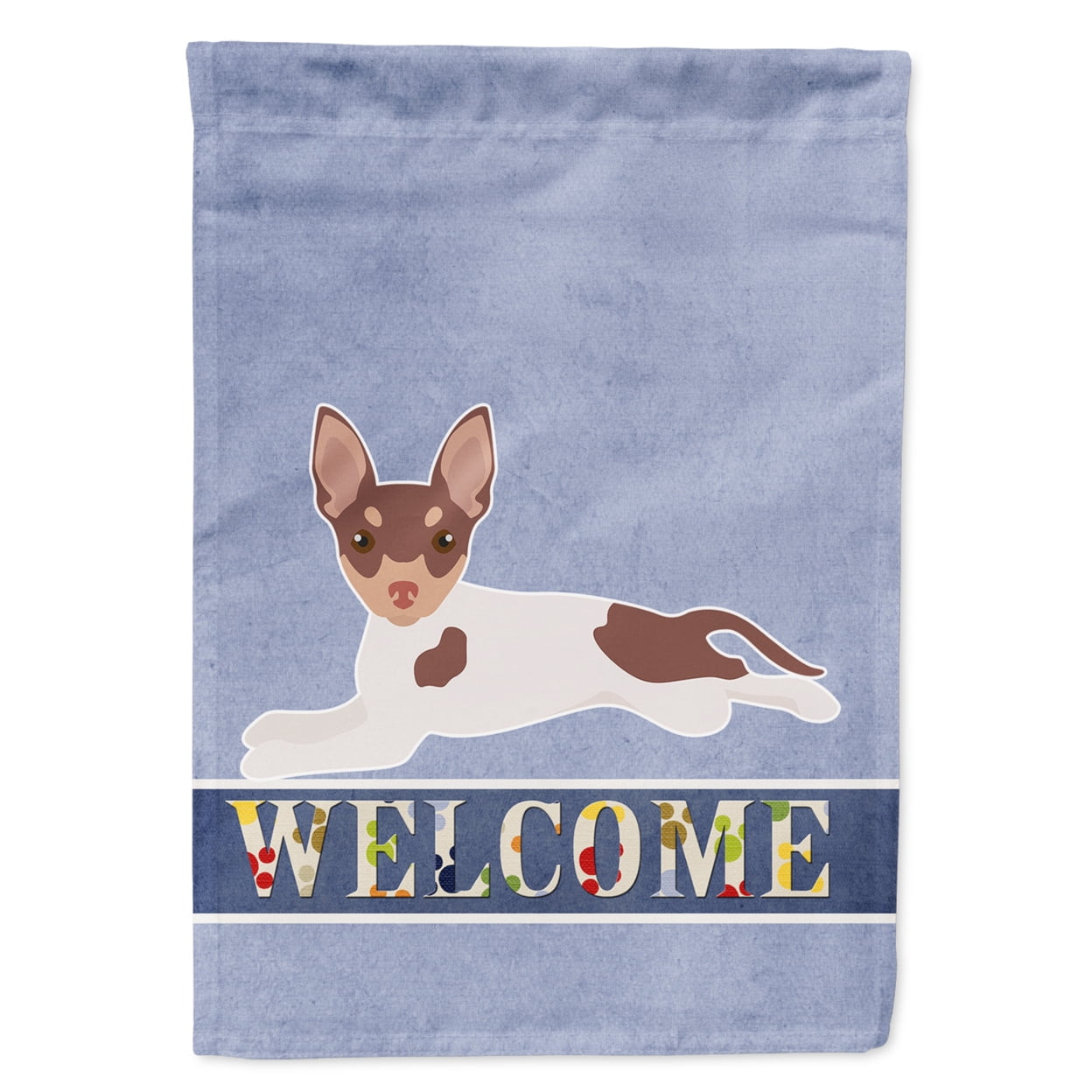 Toy Fox Terrier Welcome Garden Size Flag