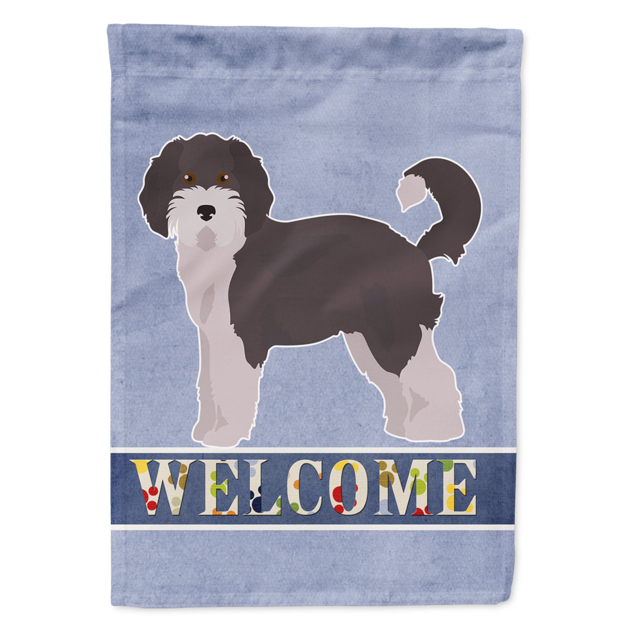 Aussiedoodle No.1 Welcome Garden Size Flag