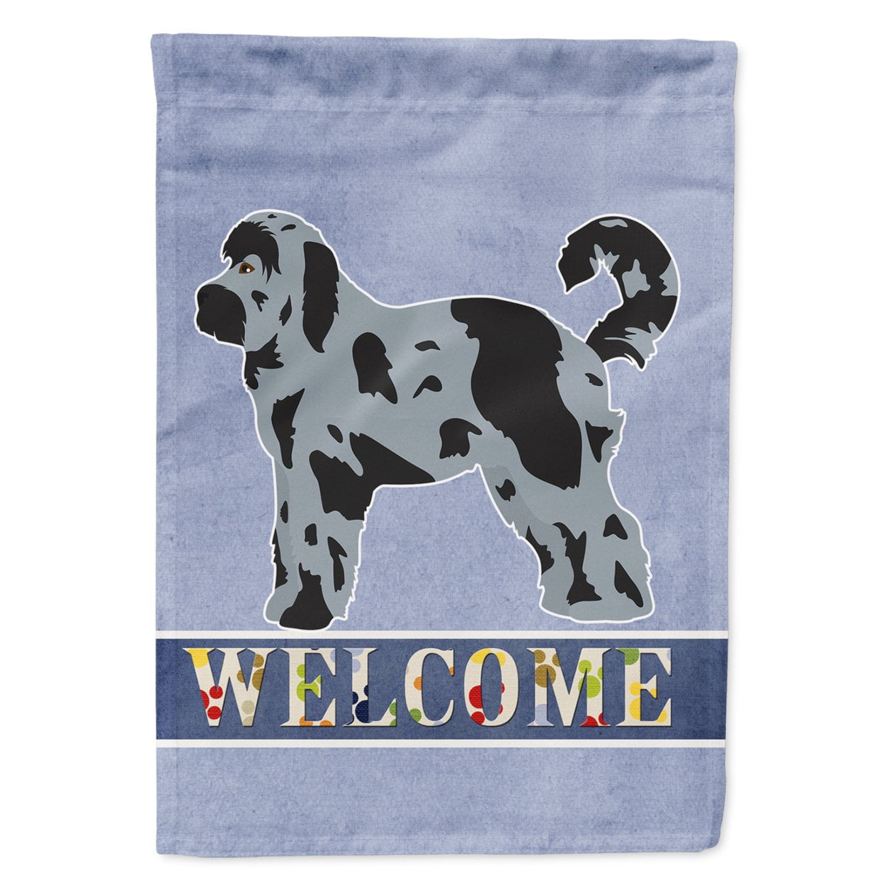 Aussiedoodle No.2 Welcome Garden Size Flag