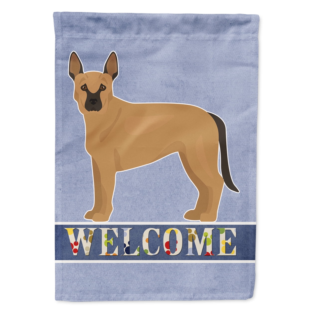 Tan German Shepherd Mastiff Mix Welcome Garden Size Flag