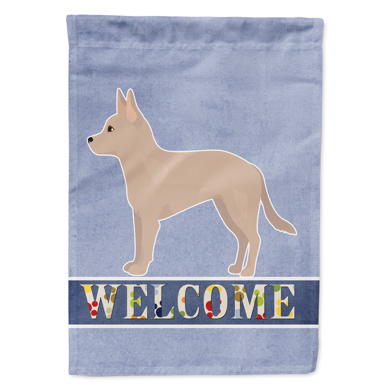 Tan Jackhuahua Welcome Garden Size Flag