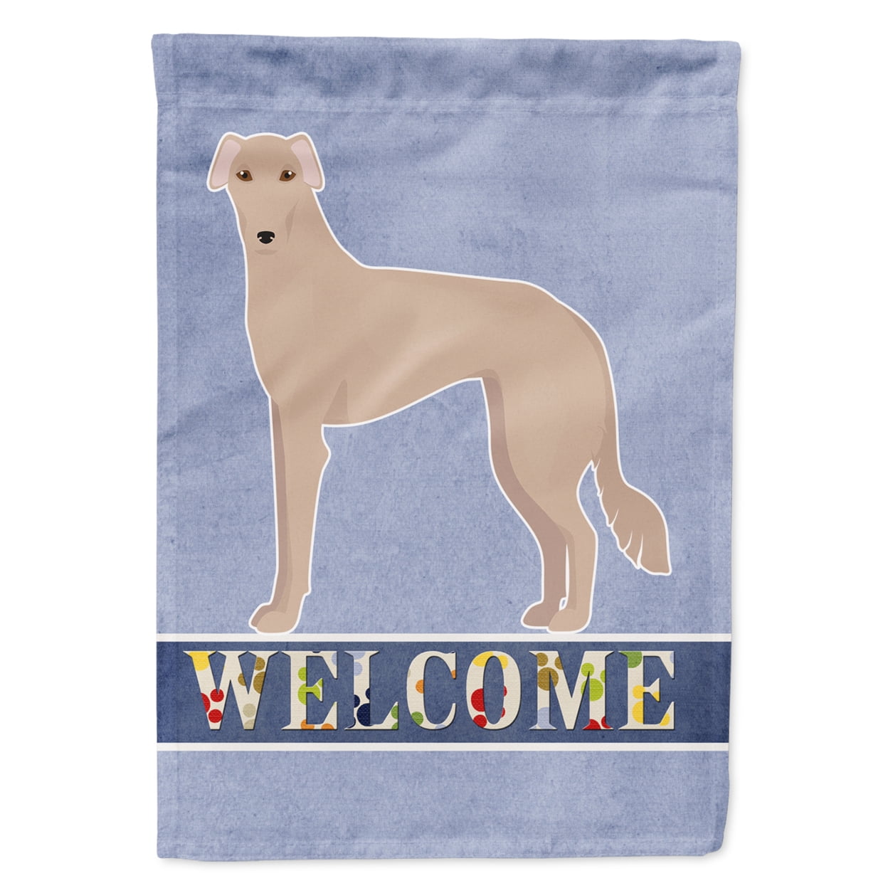 Tan Longdog Welcome Garden Size Flag