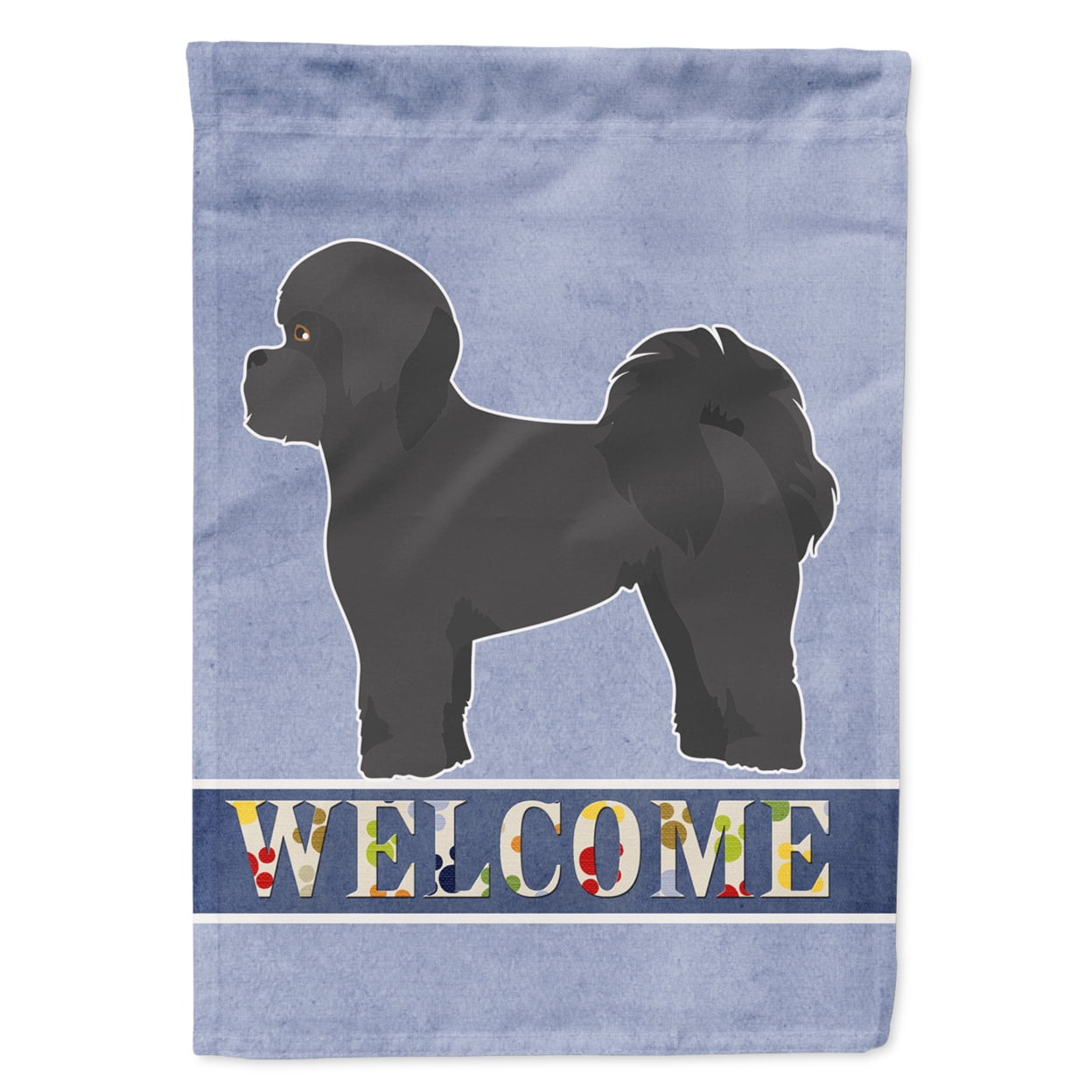 Black Mal-Shi Welcome Garden Size Flag