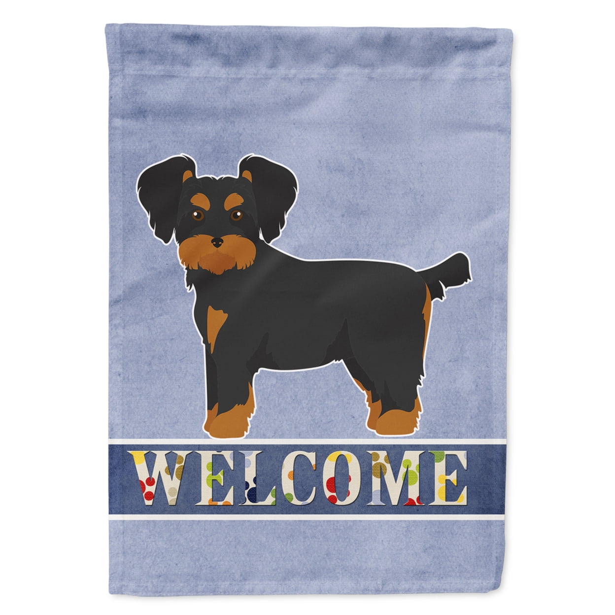 Morkie Welcome Garden Size Flag