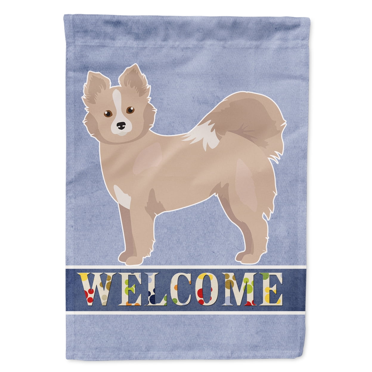 Tan Pomchi Welcome Garden Size Flag