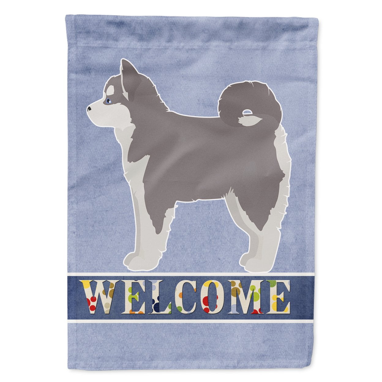 Pomsky No.2 Welcome Garden Size Flag