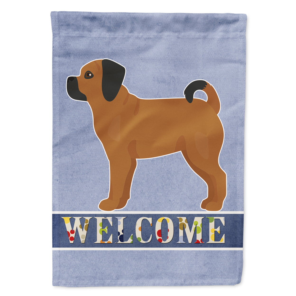 Puggle Welcome Garden Size Flag