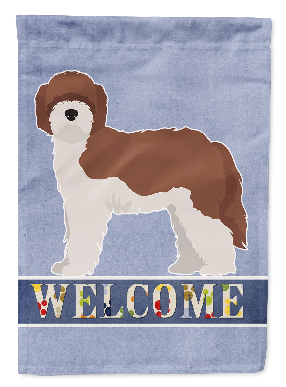CK3773GF Sheepadoodle Welcome Garden Size Flag