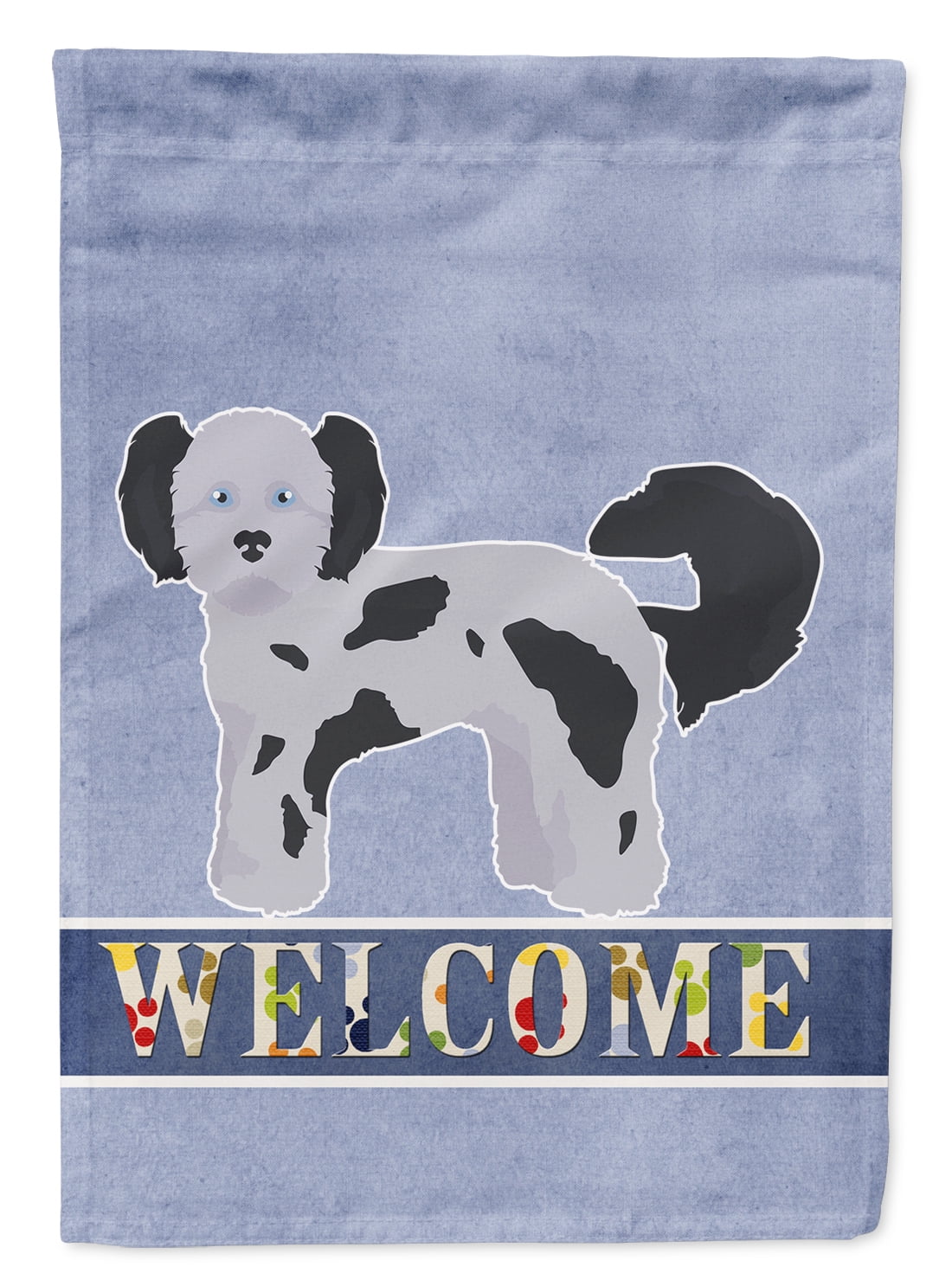 Shih Poo Welcome Garden Size Flag