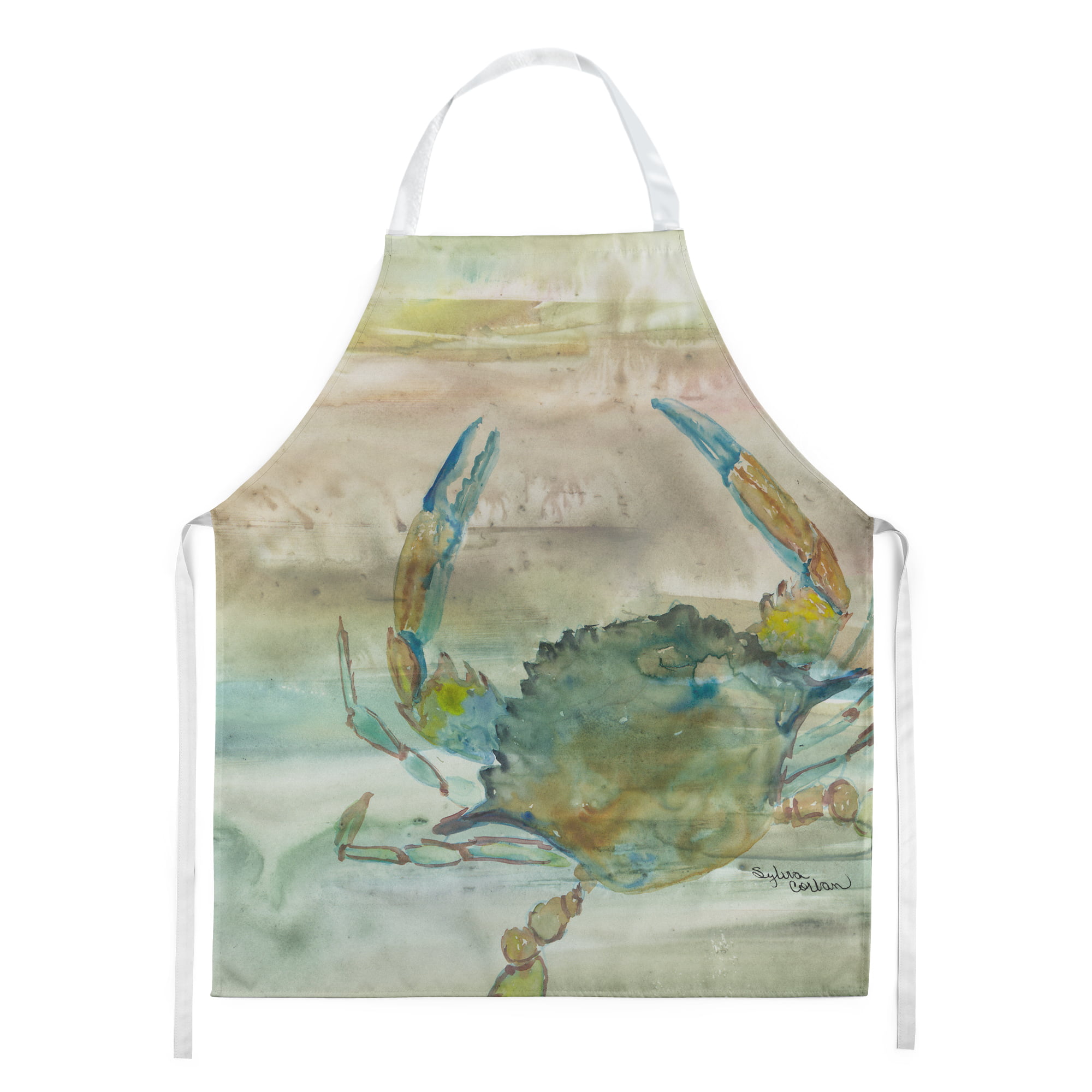 Picture of Carolines Treasures SC2013APRON Blue Crab Sunset Apron