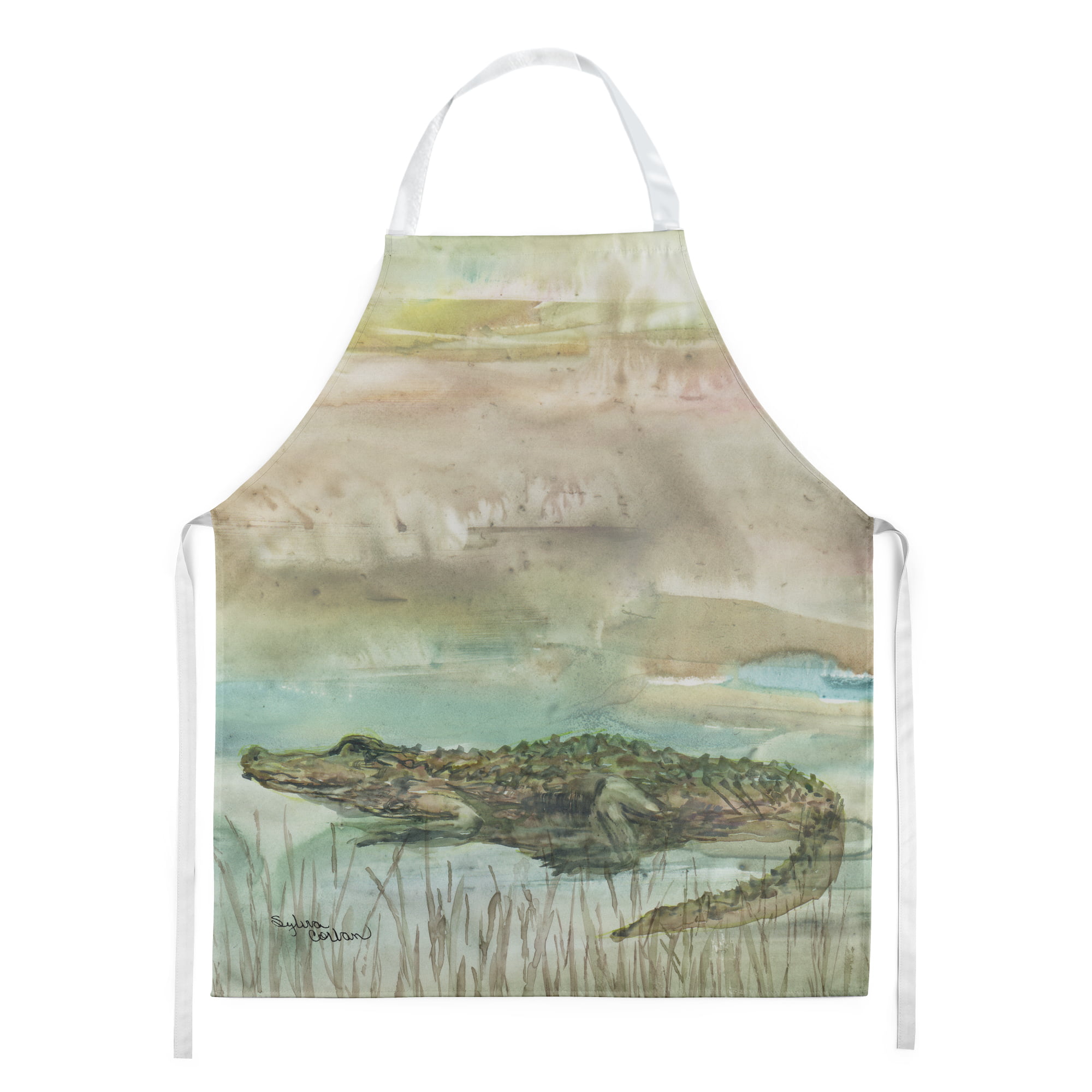 Picture of Carolines Treasures SC2016APRON Alligator Sunset Apron