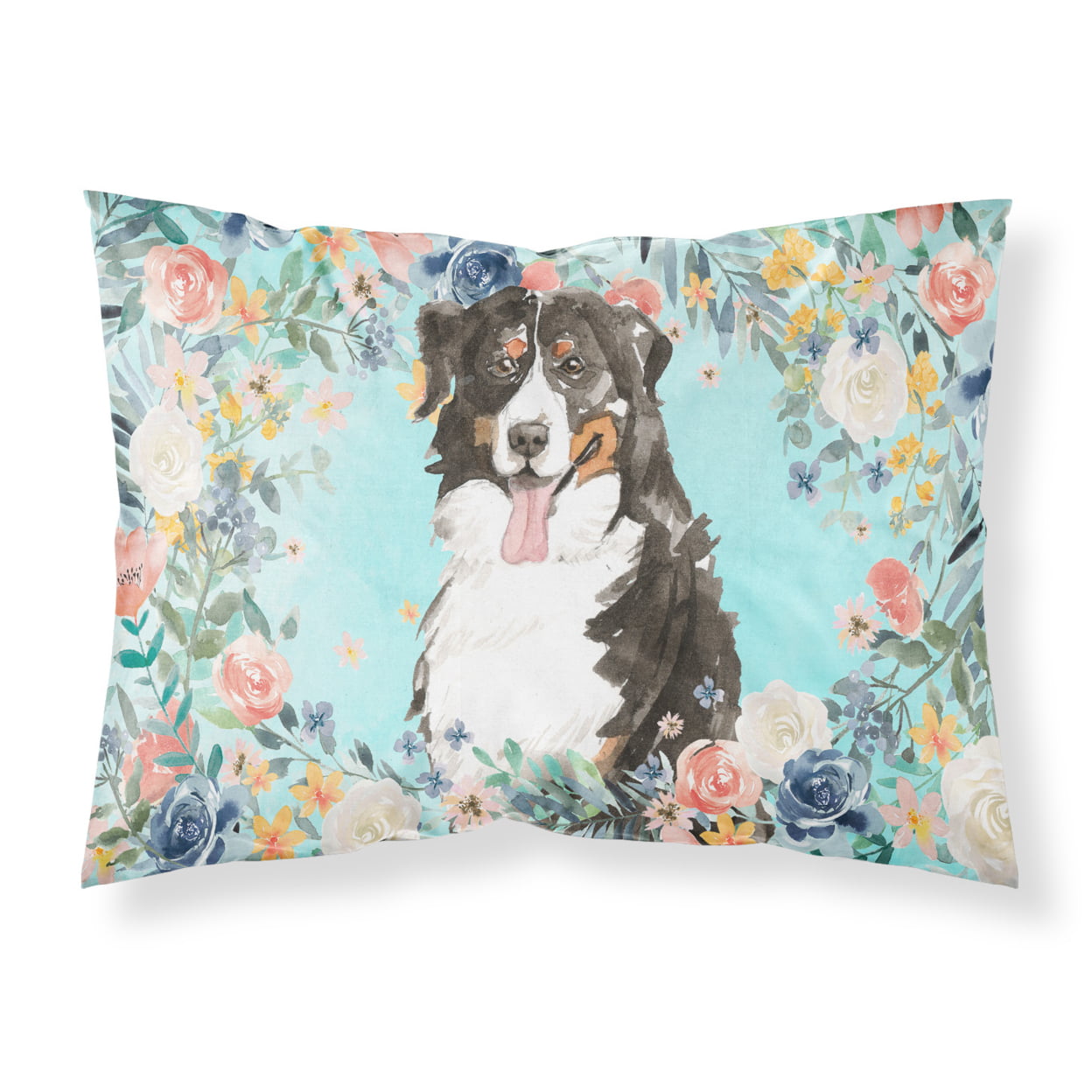 Bernese Mountain Dog Fabric Standard Pillowcase