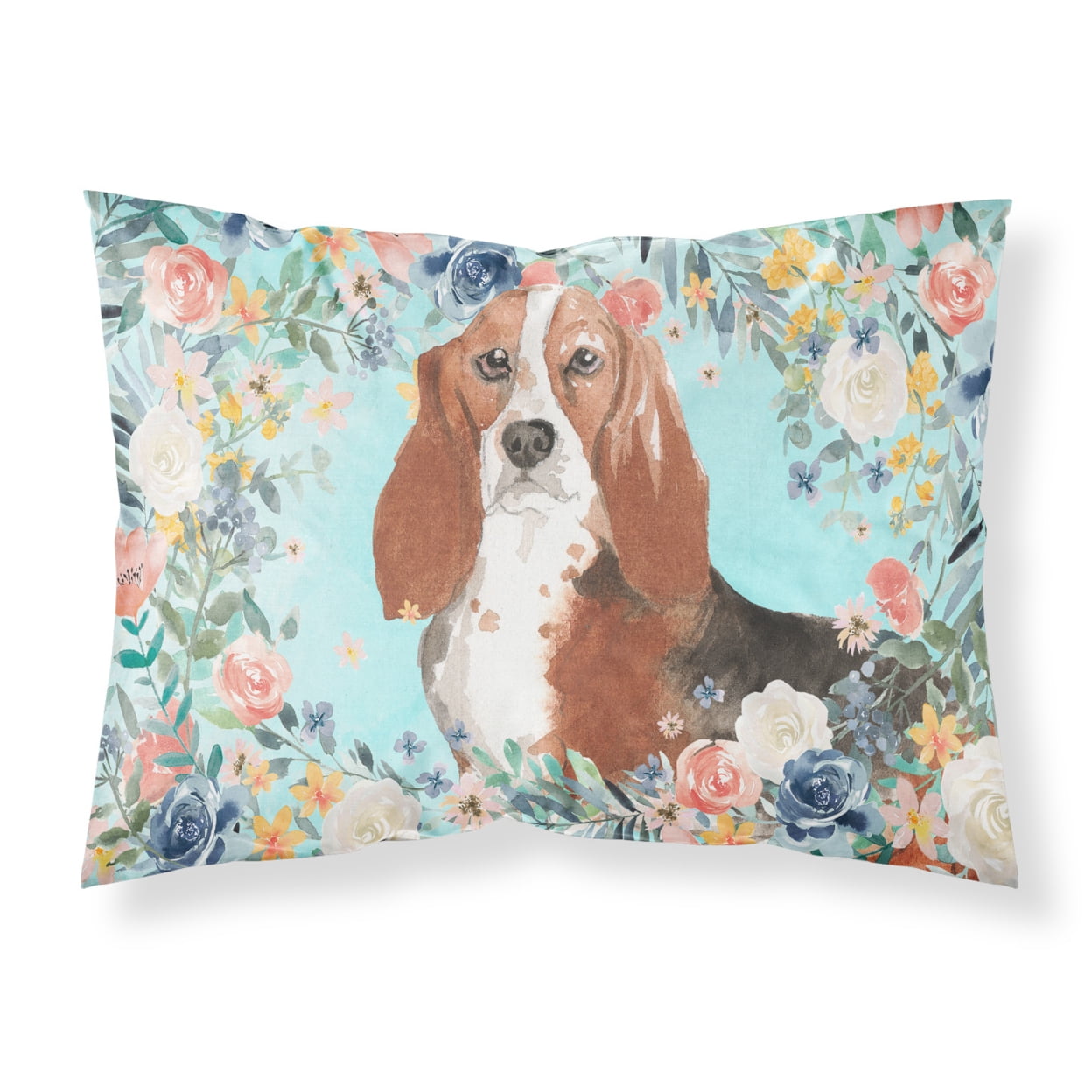 Basset Hound Fabric Standard Pillowcase