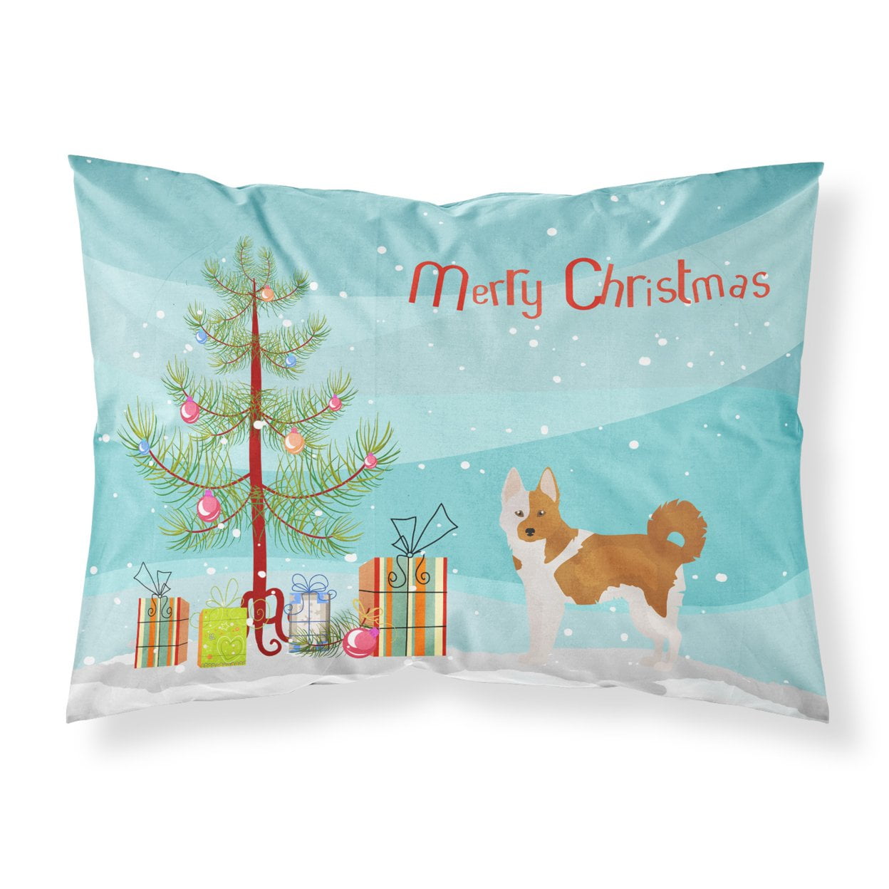 CK3475PILLOWCASE Nordic Spitz Christmas Tree Fabric Standard Pillowcase