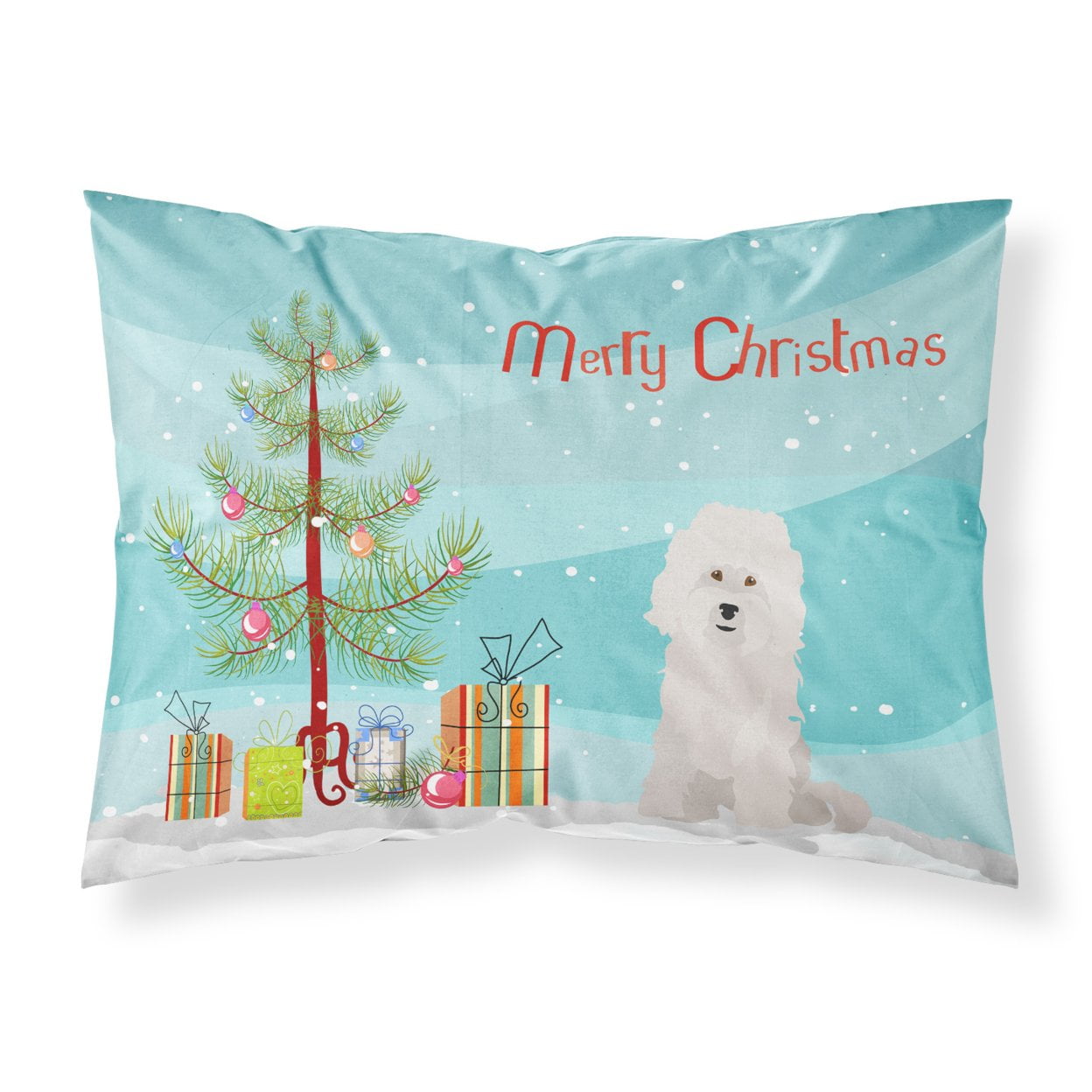 Bolognese Christmas Tree Fabric Standard Pillowcase