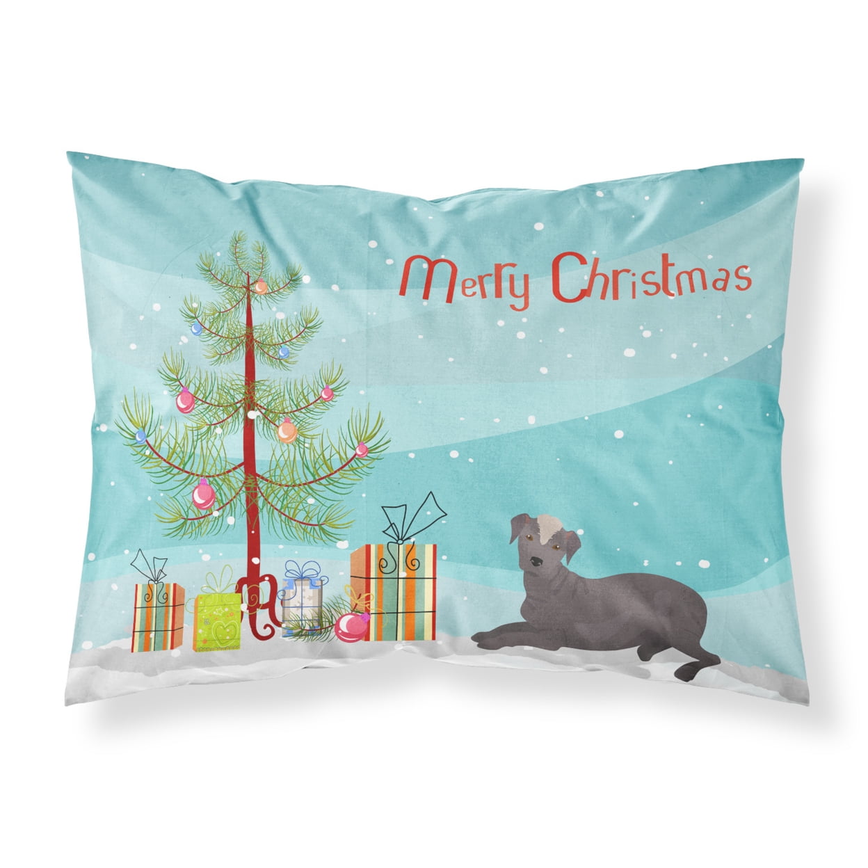 Ecuadorian Hairless Dog Christmas Tree Fabric Standard Pillowcase