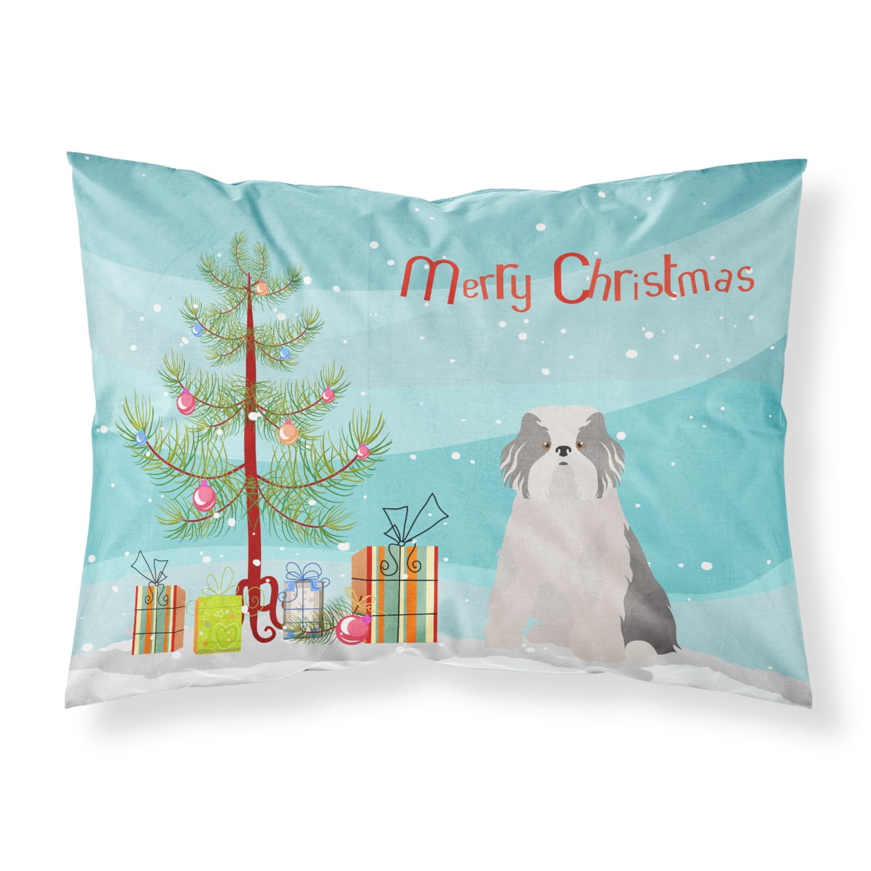 Odis Odessa Domestic Ideal Dog Christmas Tree Fabric Standard Pillowcase