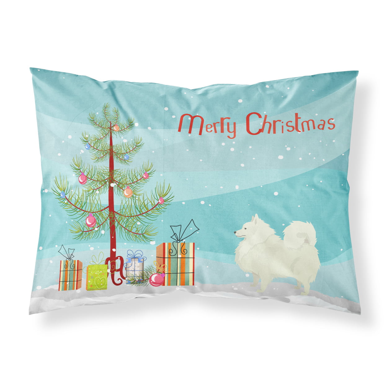 CK3565PILLOWCASE Spitz Christmas Tree Fabric Standard Pillowcase