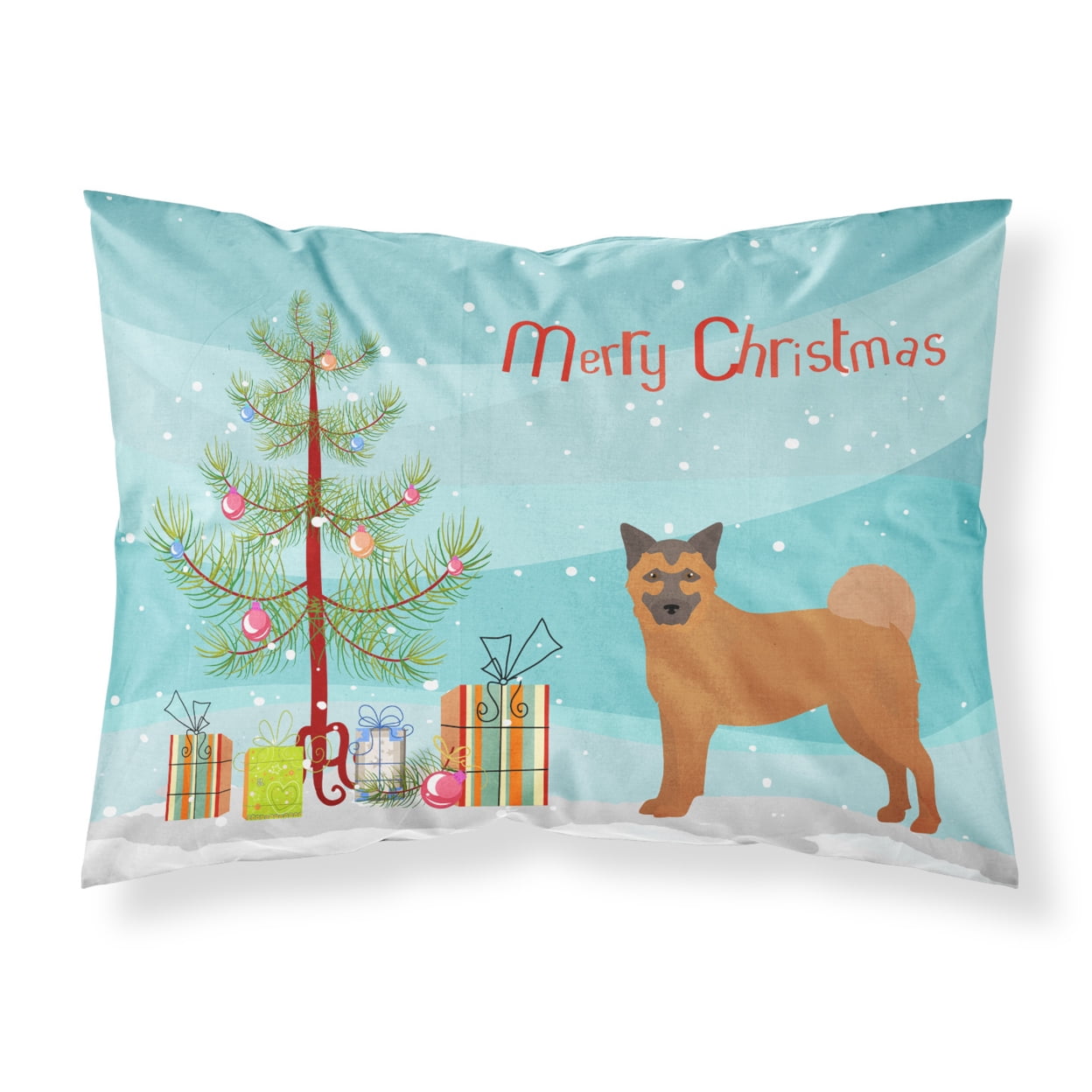 Chow Shepherd Christmas Tree Fabric Standard Pillowcase