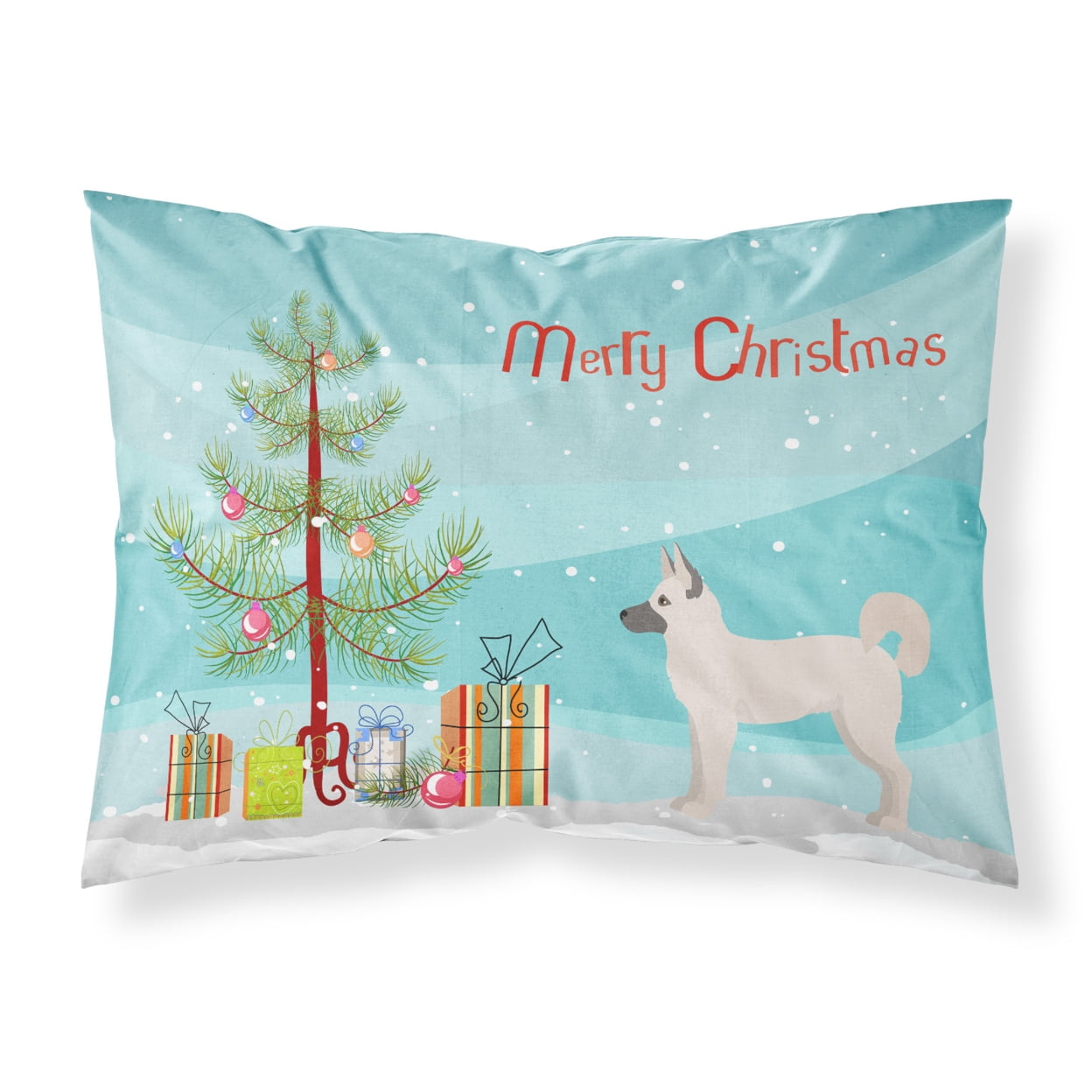Gerberian Shepsky Christmas Tree Fabric Standard Pillowcase