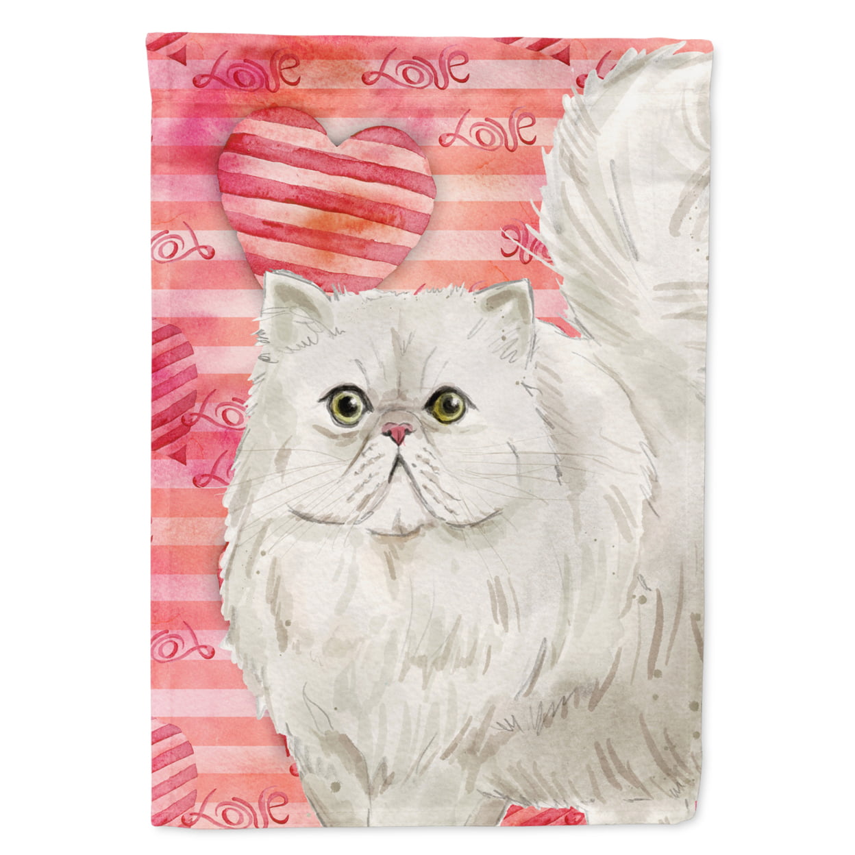 Persian Cat Love Flag Canvas House Size