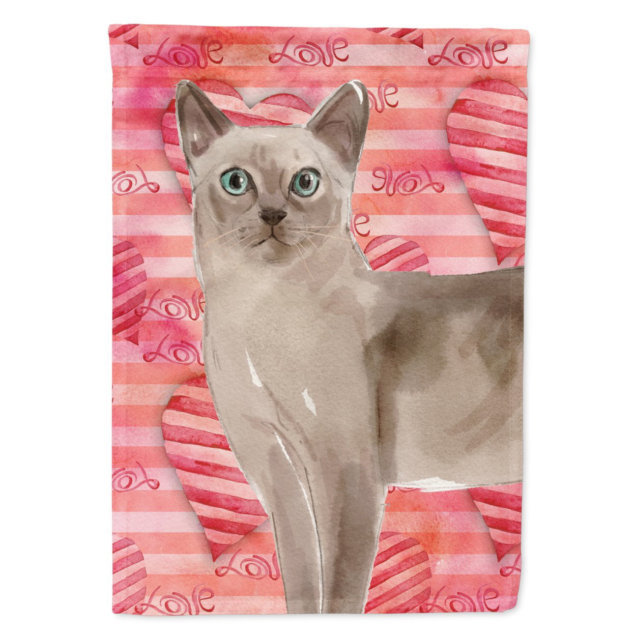 Tonkinese Cat Love Flag Canvas House Size