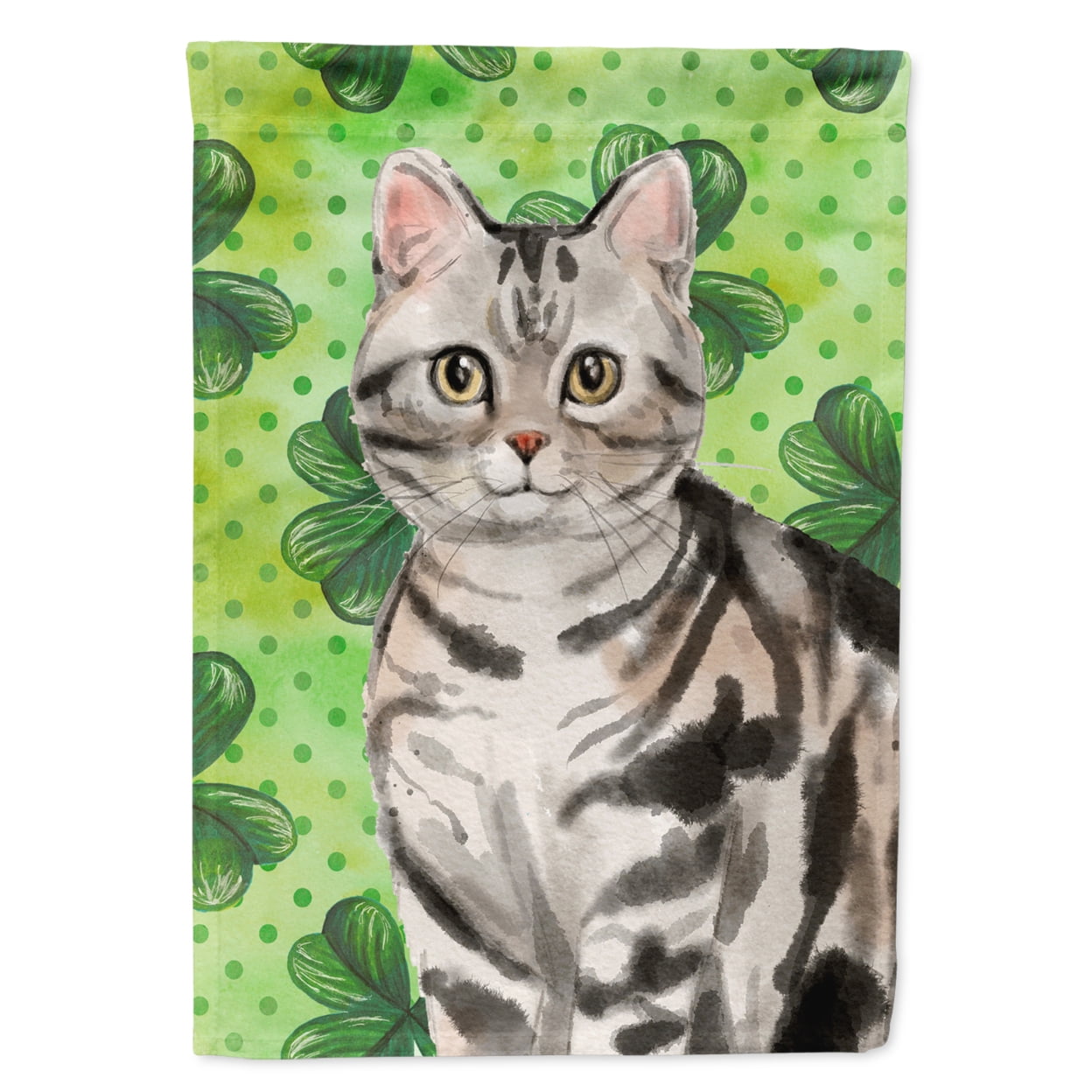 American Shorthair Shamrock Flag Canvas House Size