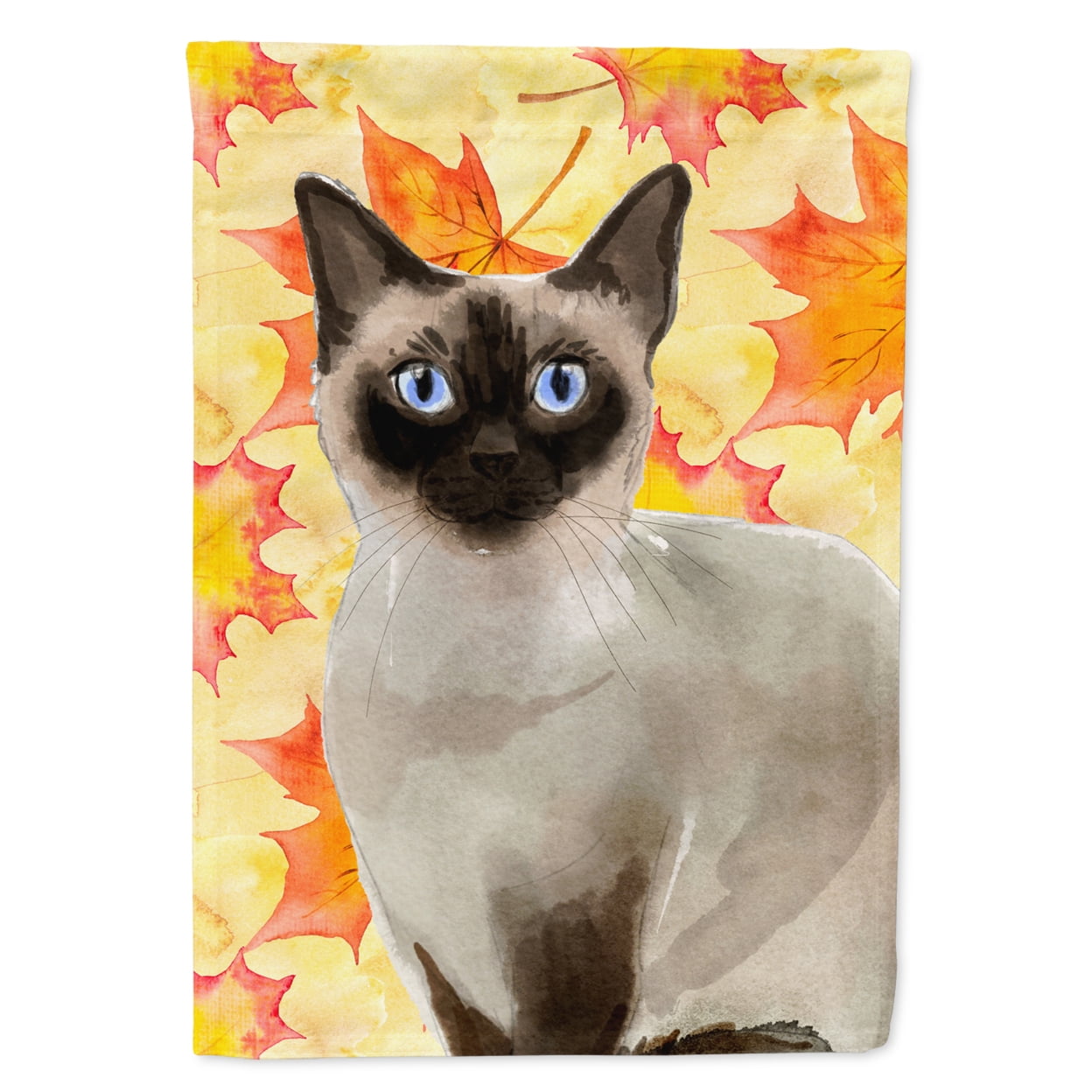 Siamese Fall Leaves Flag Canvas House Size