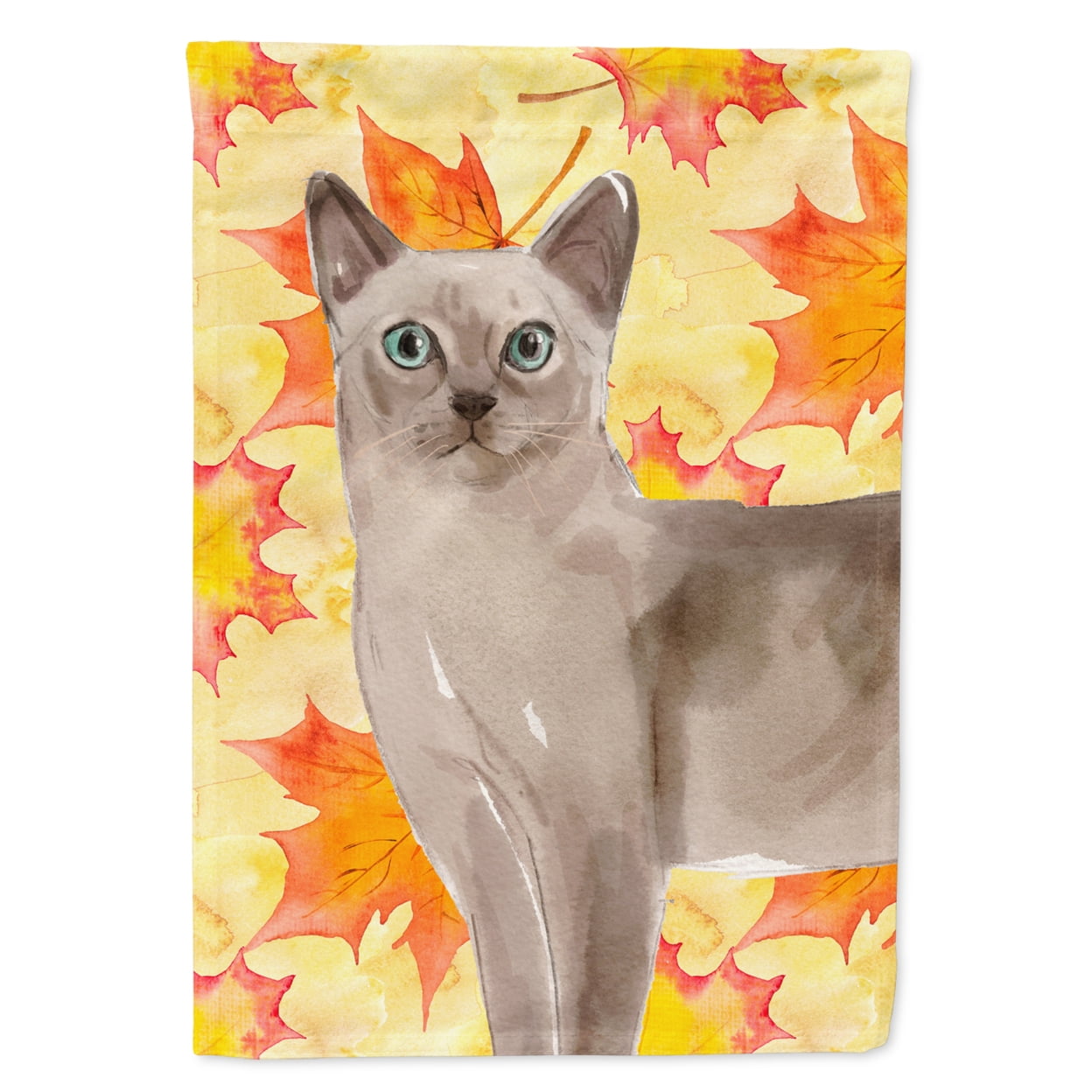 CK3086CHF Tonkinese Fall Leaves Flag Canvas House Size