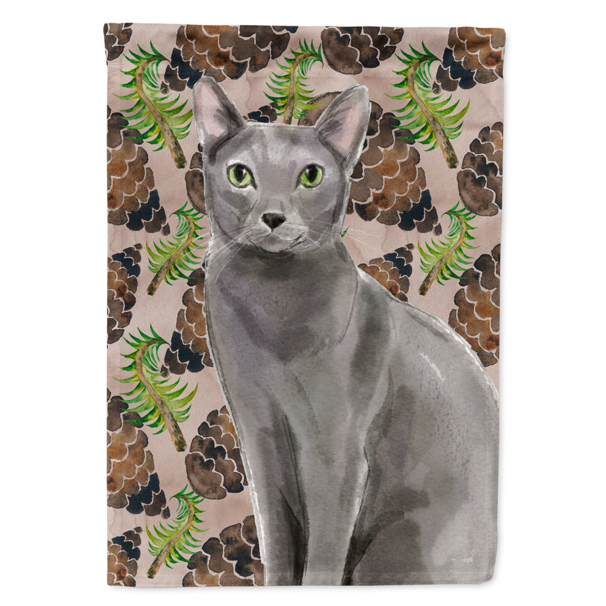 Blue Russian Pine Cones Flag Canvas House Size