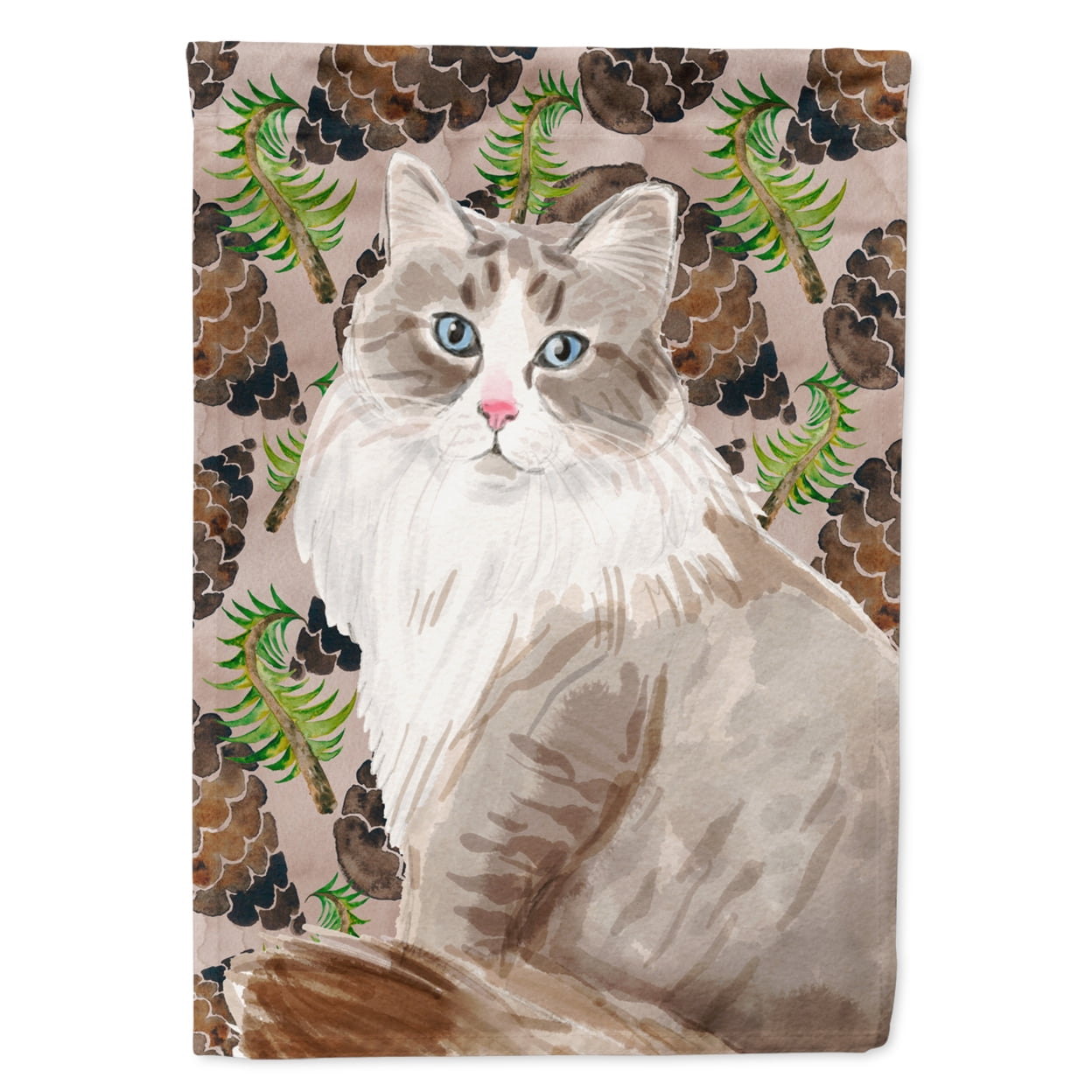 Siberian Pine Cones Flag Canvas House Size