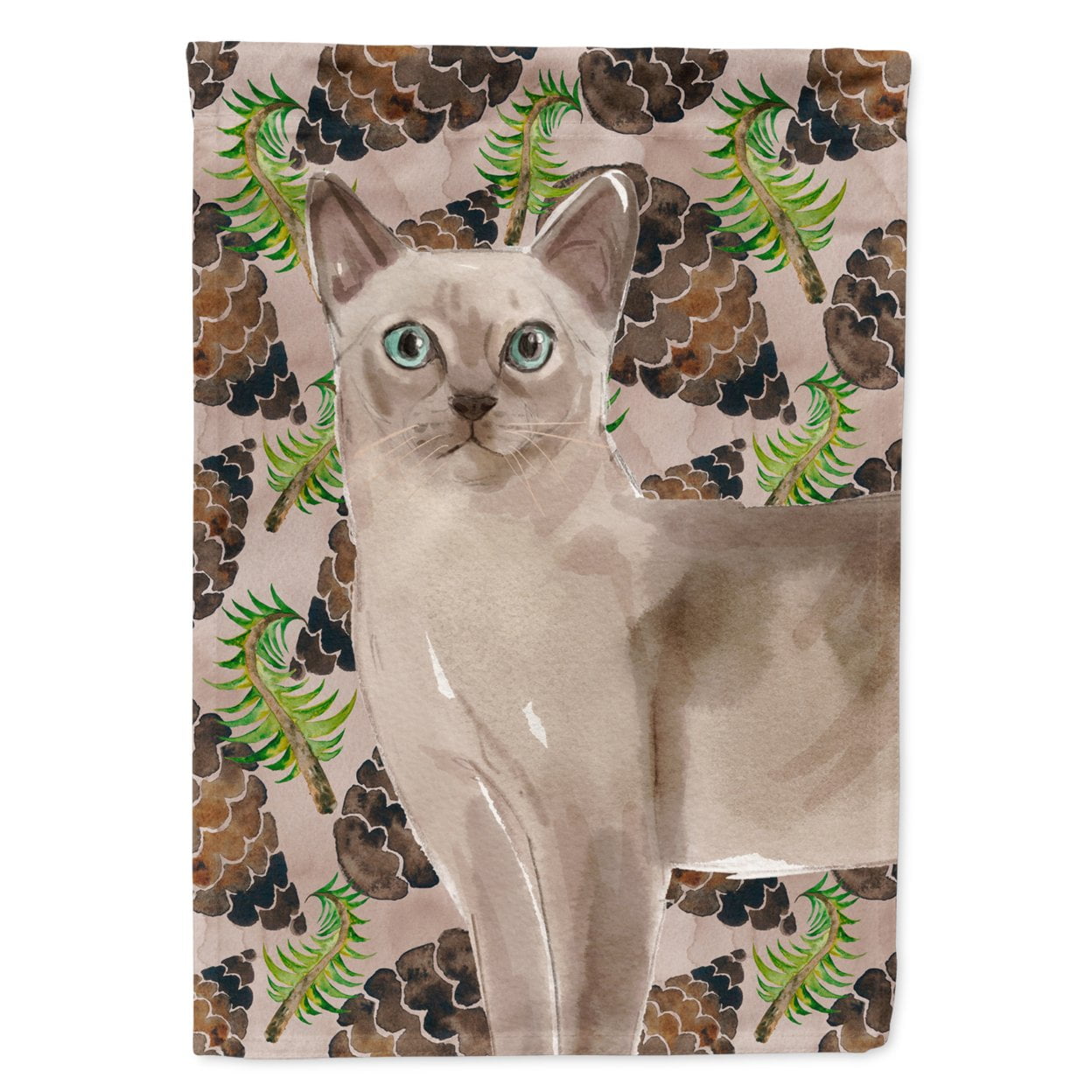 Tonkinese Pine Cones Flag Canvas House Size
