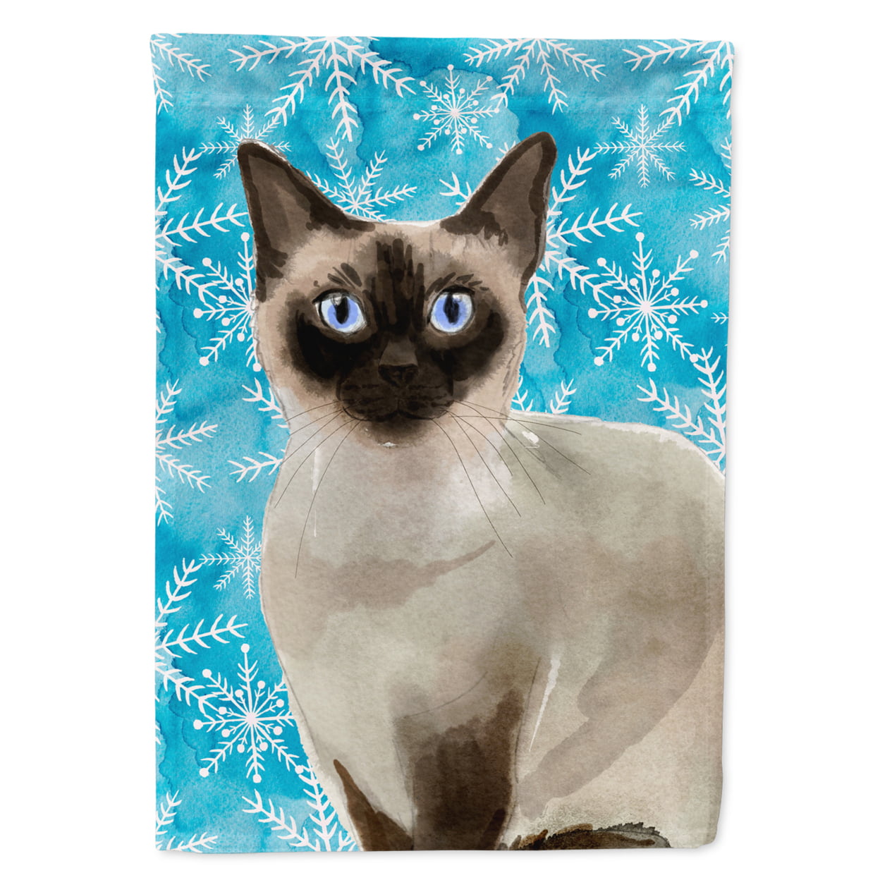 Siamese Winter Snowflake Flag Canvas House Size