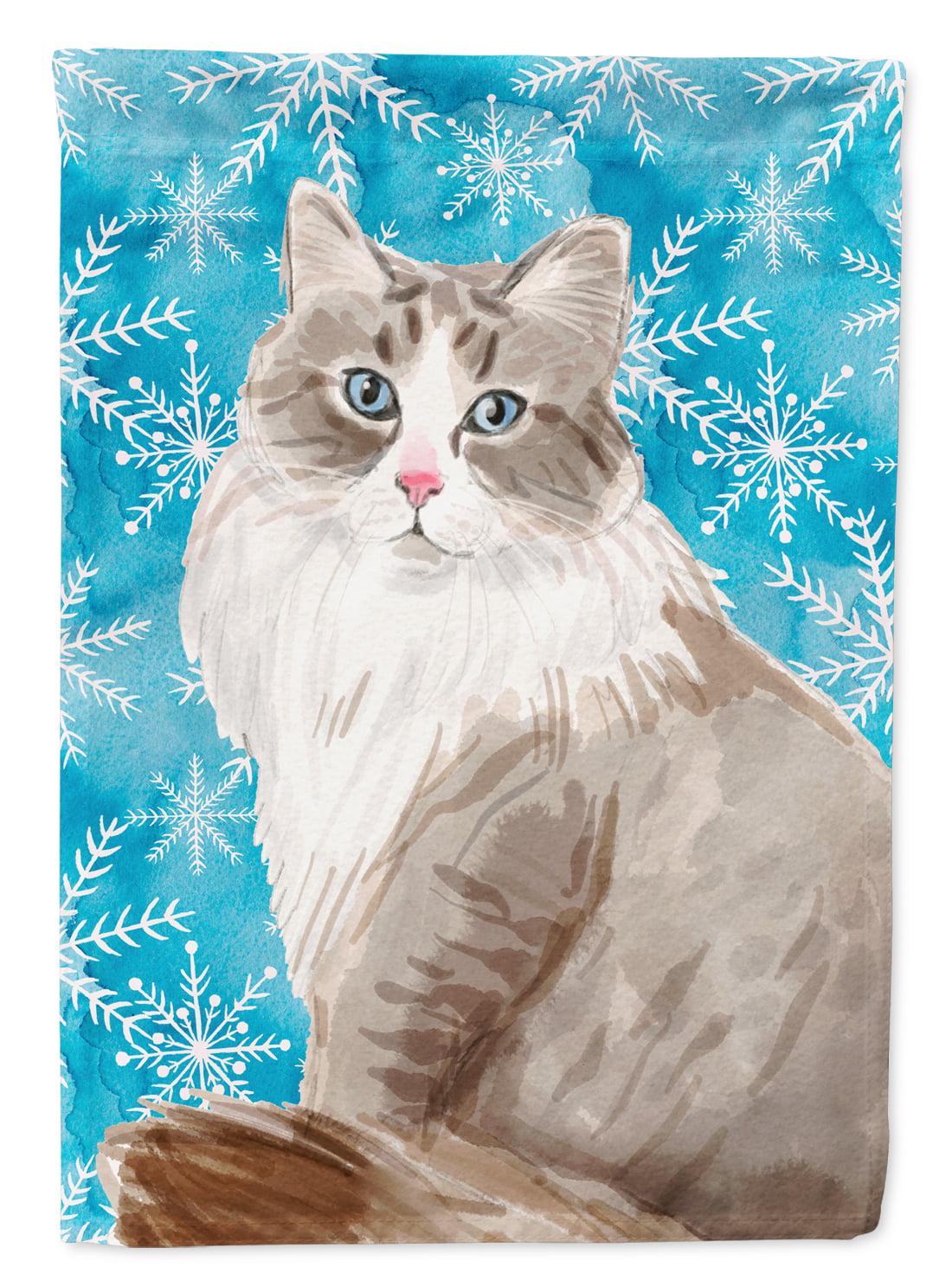 Siberian Winter Snowflake Flag Canvas House Size