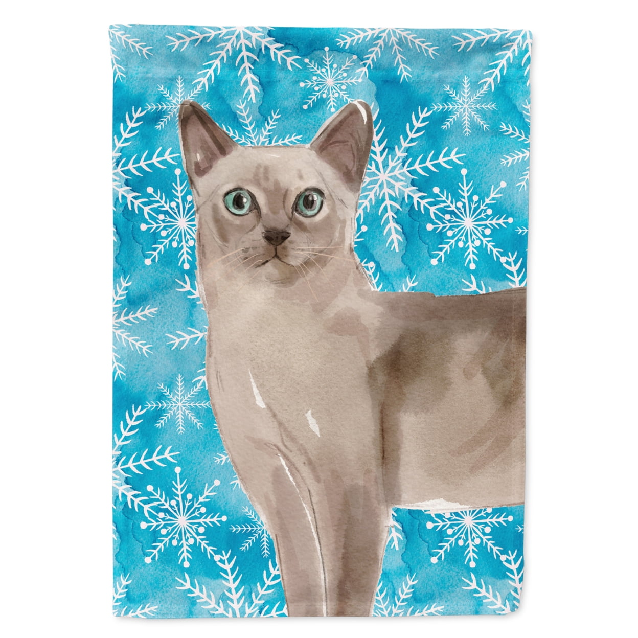 Tonkinese Winter Snowflake Flag Canvas House Size