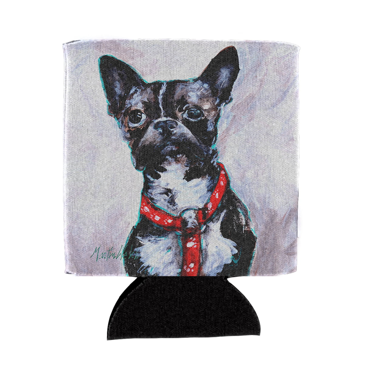 Boston Terrier Brindle Ziggy Can or Bottle Hugger