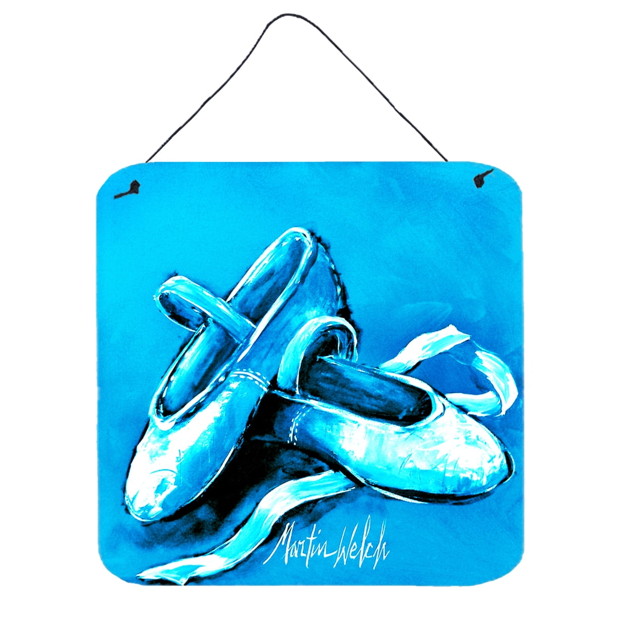 Ballet Shoes Aqua Blue Wall or Door Hanging Prints
