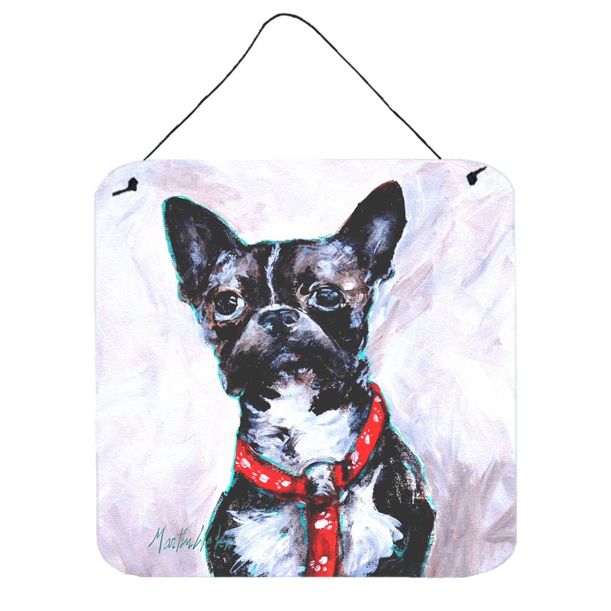 Boston Terrier Brindle Ziggy Wall or Door Hanging Prints