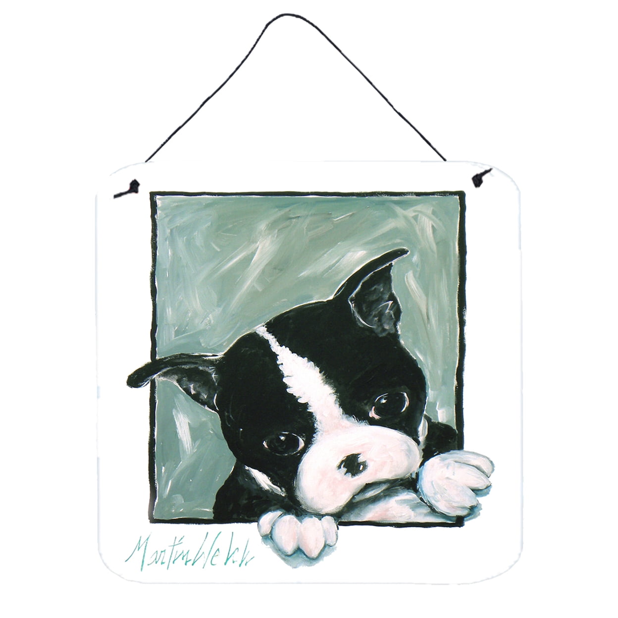 Boston Terrier Dont Leave Me Wall or Door Hanging Prints