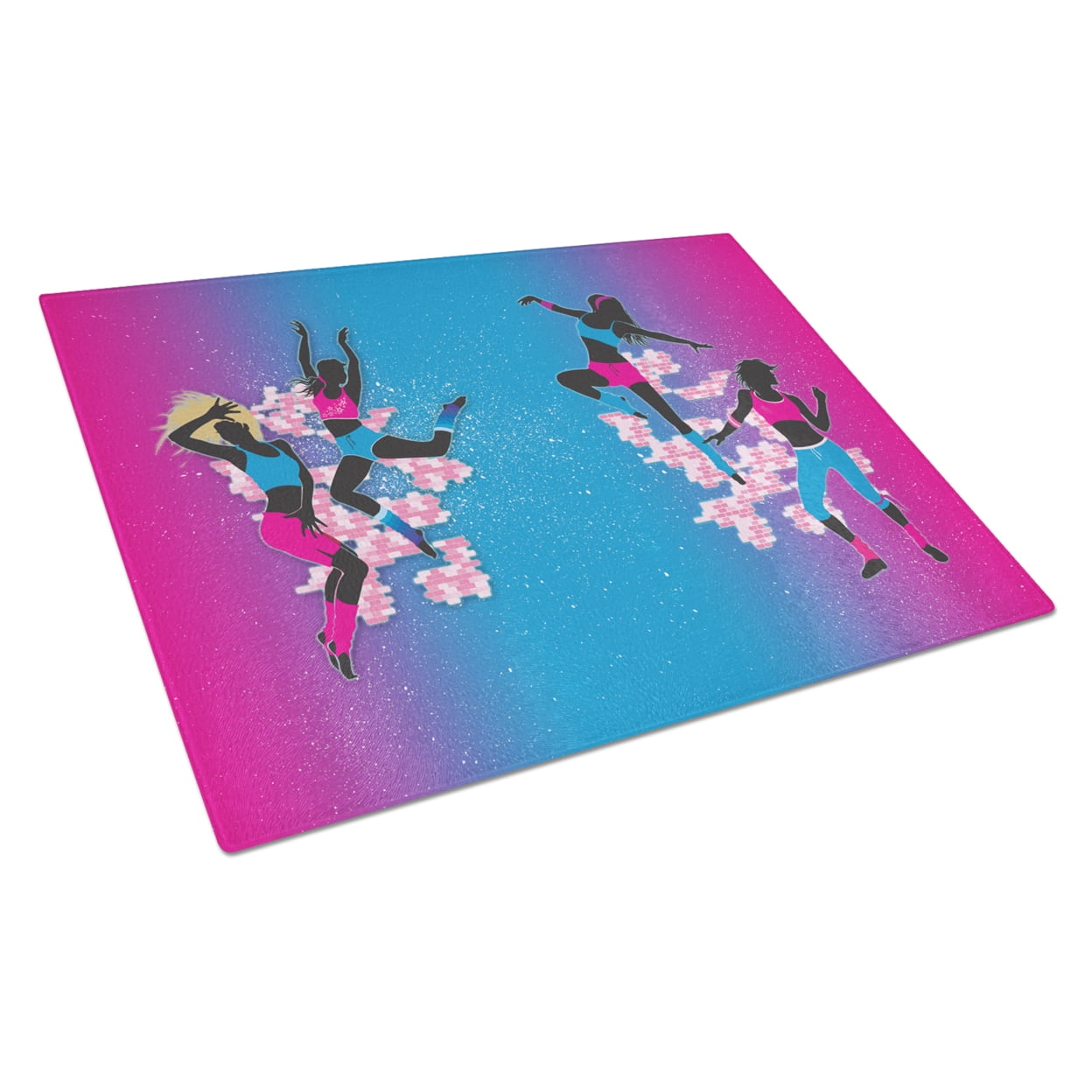 Hip Hop in Pink Blue Glass Cutting Board - Large