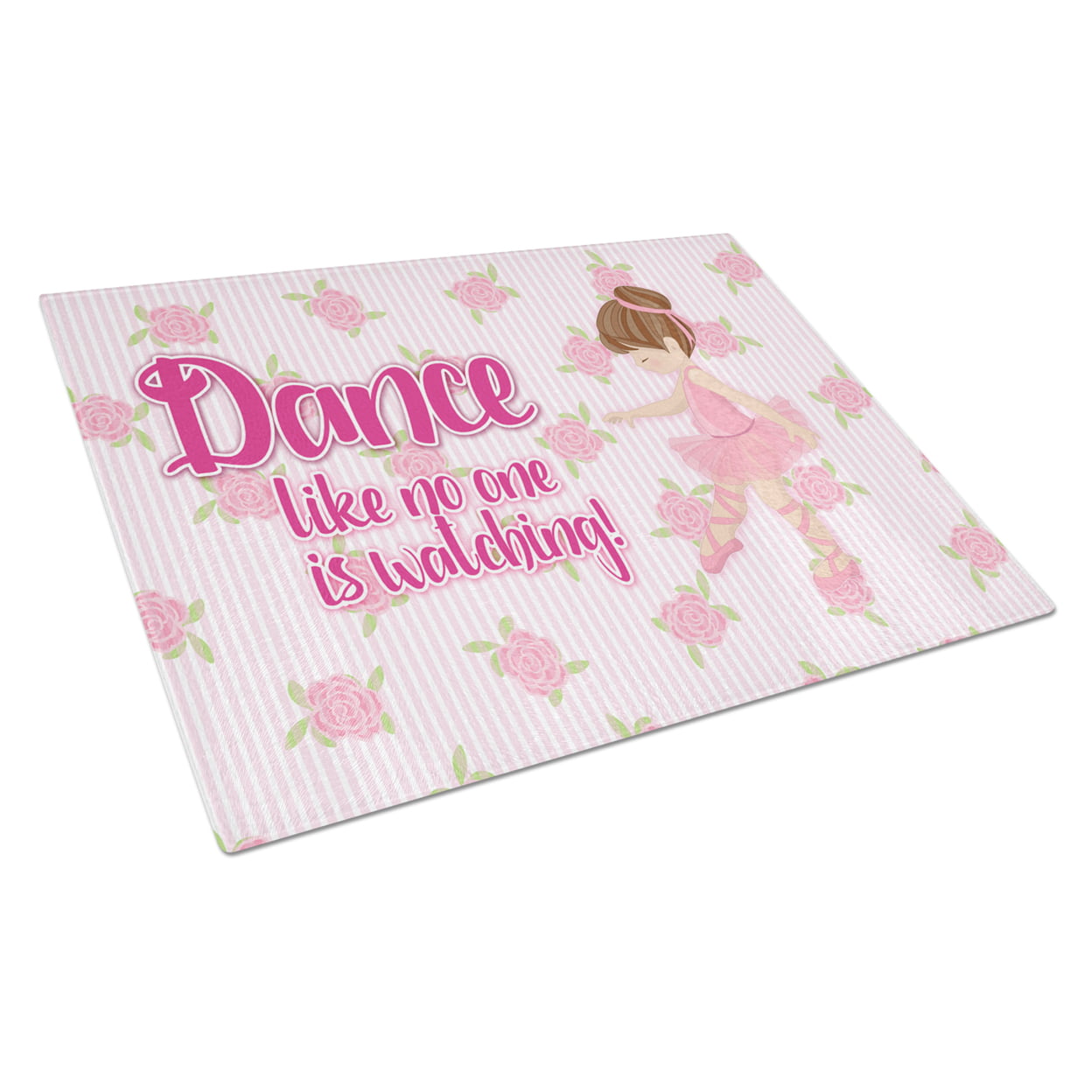 Ballet Dance Brunette Glass Cutting Board - Large