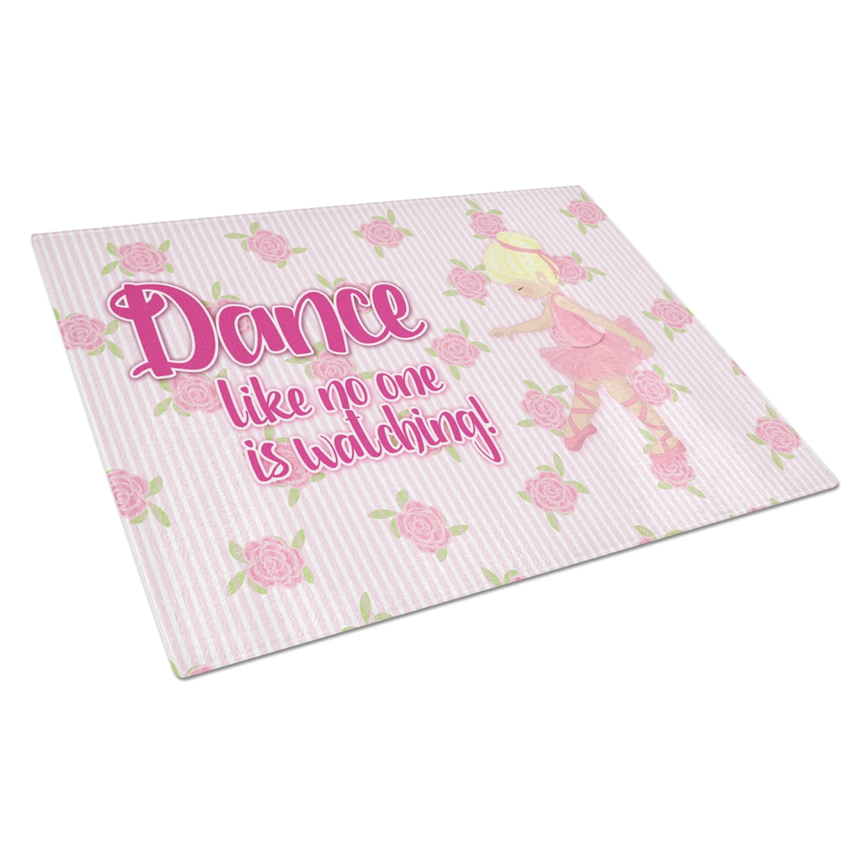 Ballet Dance Blonde Glass Cutting Board - Large