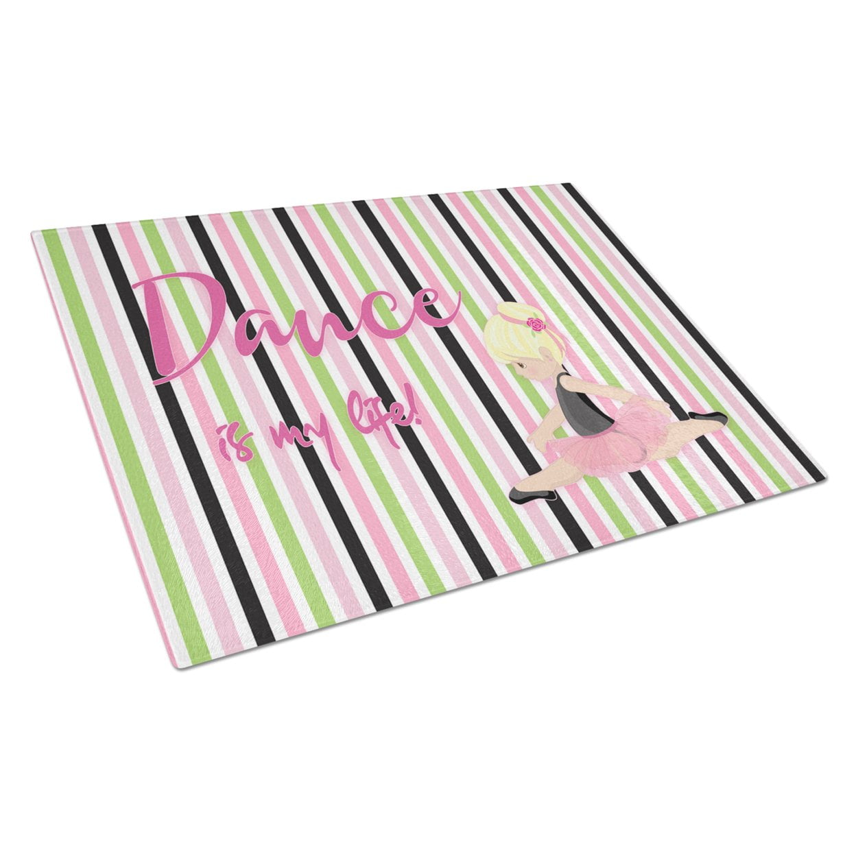 Ballet Dance is My Life Blonde Glass Cutting Board - Large