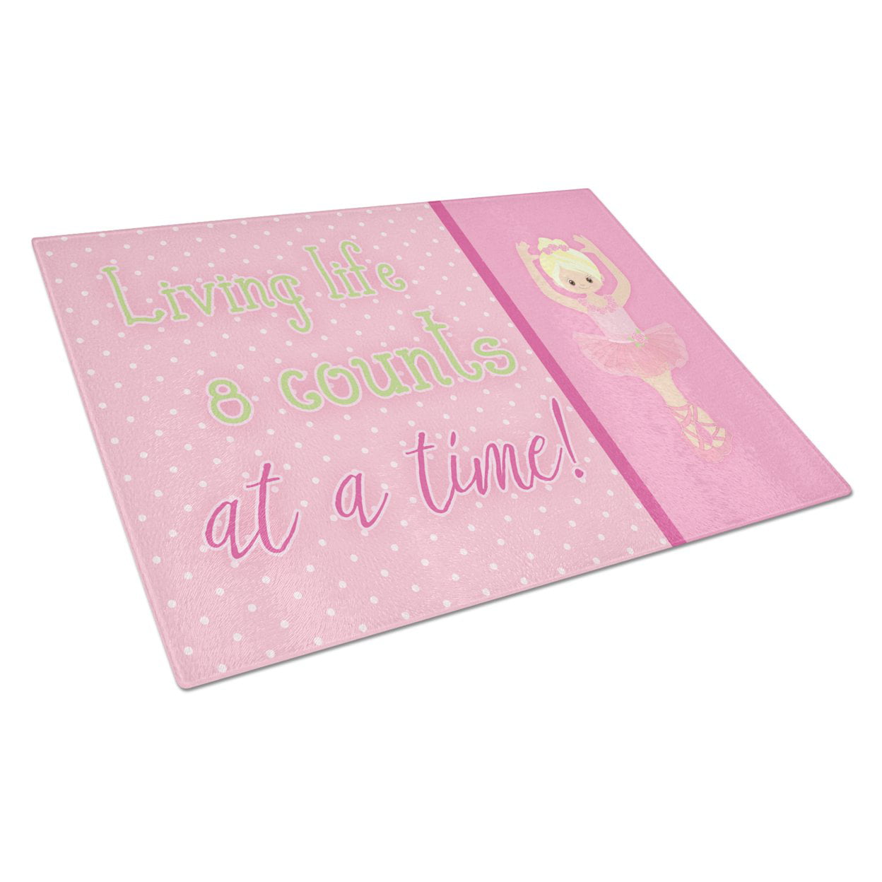 BB5397LCB Ballet in 8 Counts Blonde Glass Cutting Board - Large