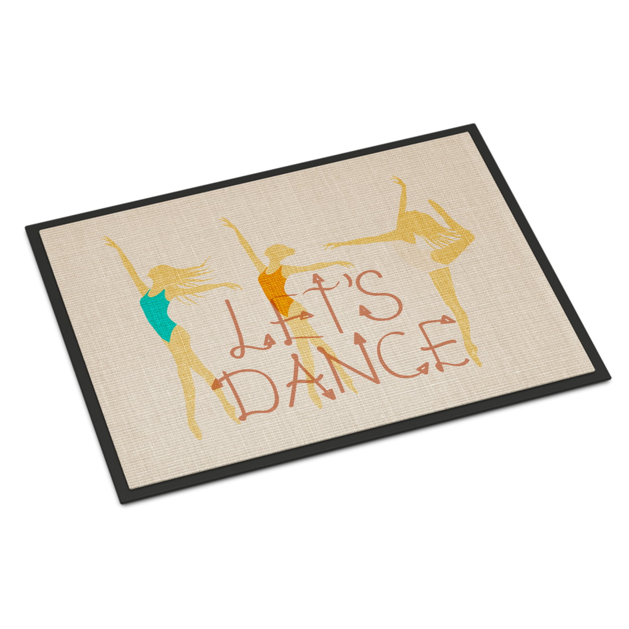18 x 27 in. Lets Dance Linen Light Indoor or Outdoor Mat