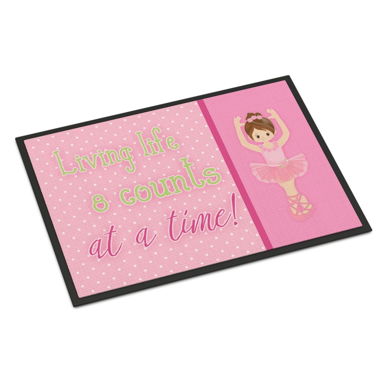 18 x 27 in. Ballet in 8 Counts Brunette Indoor or Outdoor Mat