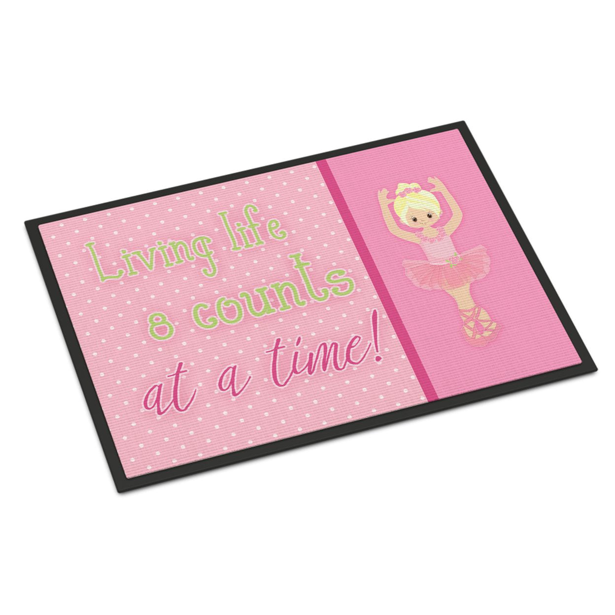 18 x 27 in. Ballet in 8 Counts Blonde Indoor or Outdoor Mat
