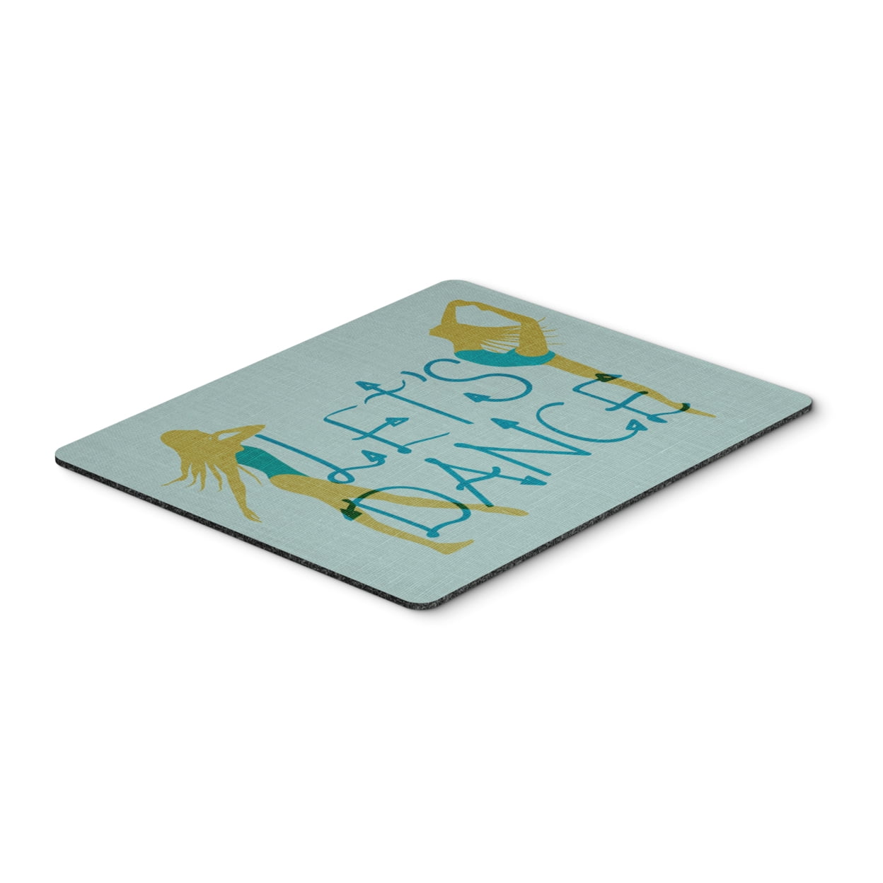 Lets Dance Linen Teal Mouse Pad, Hot Pad or Trivet