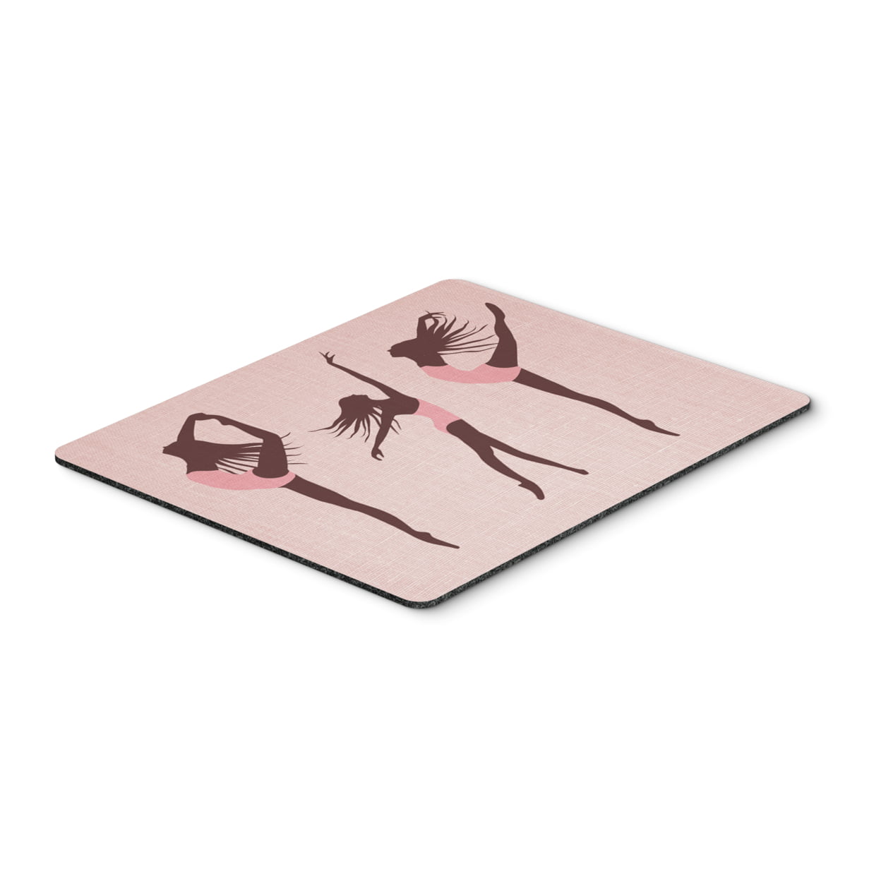 Dancers Linen Pink Mouse Pad, Hot Pad or Trivet